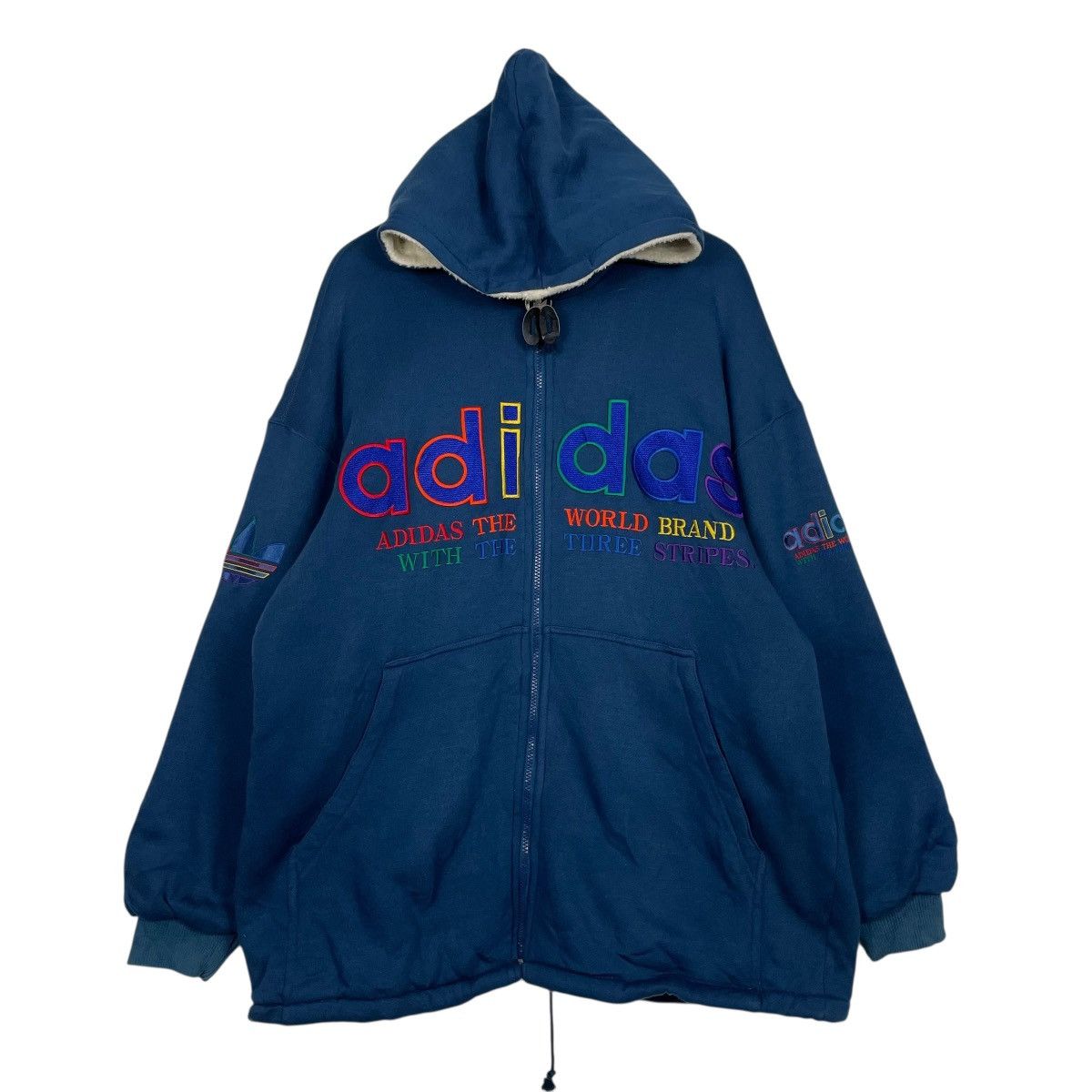 Adidas Adidas Big Logo Zipper Hoodie Size US L / EU 52-54 / 3 - 1 Thumbnail