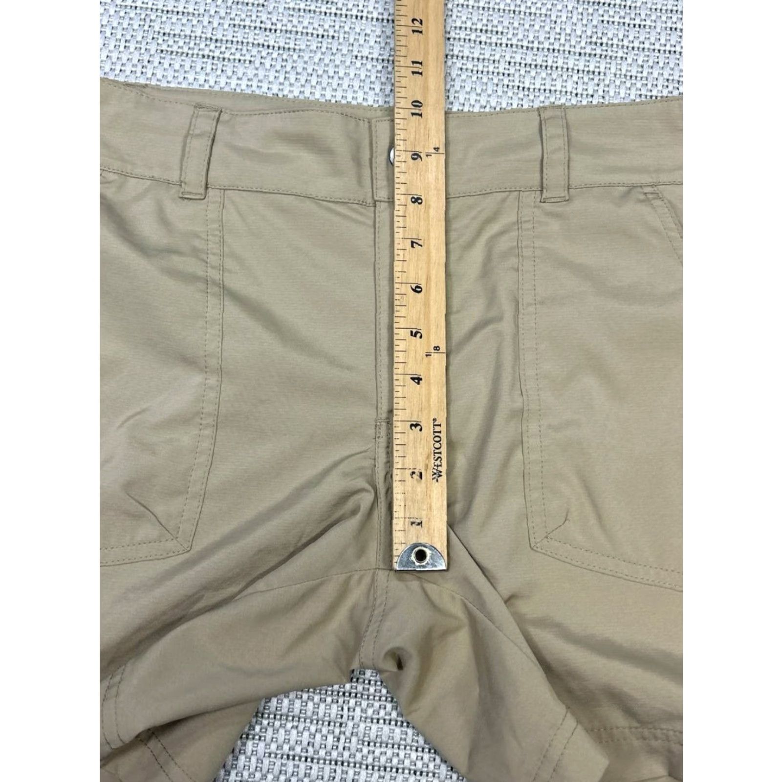Logo 7 Columbia Omni Shield Kestrel Trail Shorts 10 Beige Logo Stretch Mid Rise Womens Size 32" / US 10 / IT 46 - 7 Thumbnail