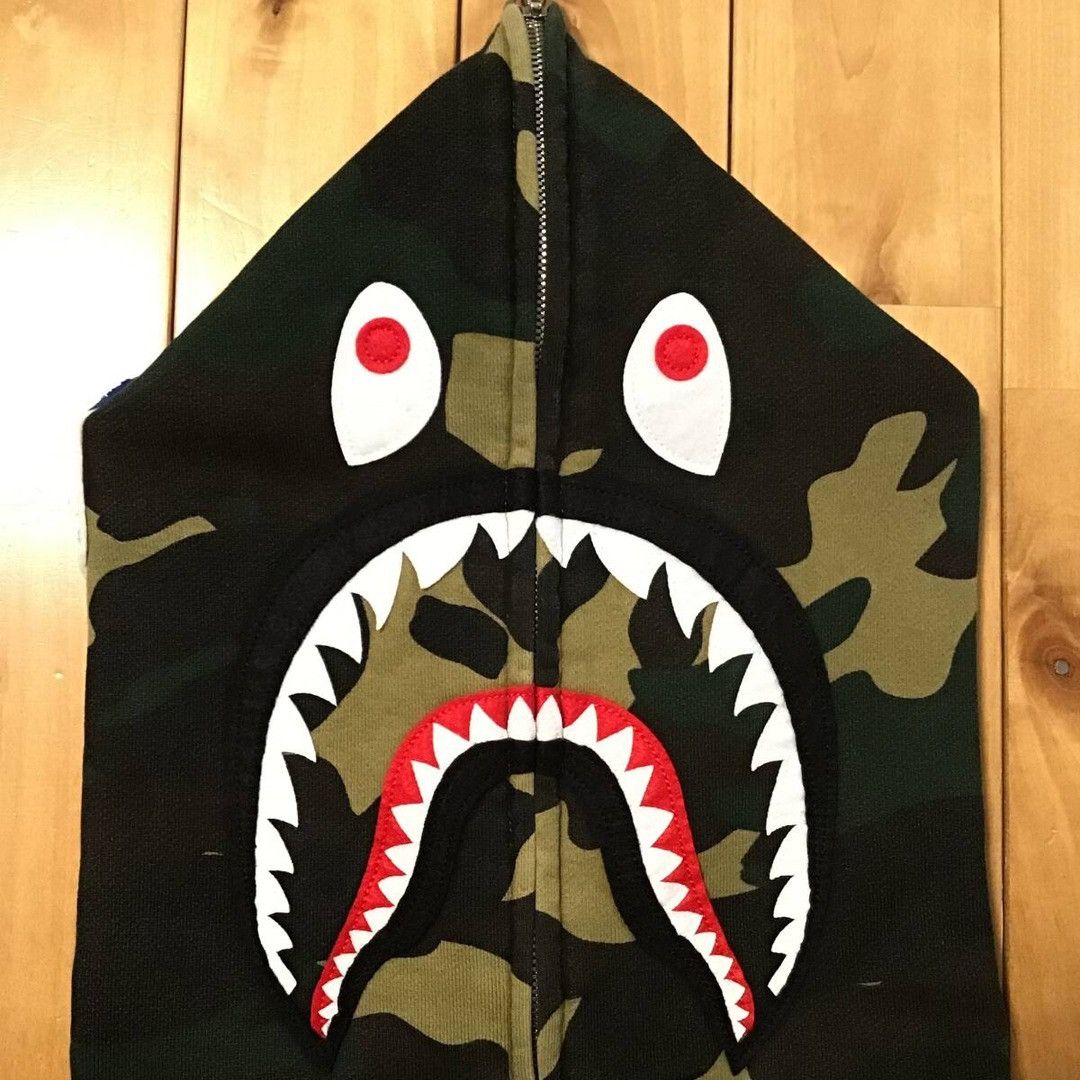 Bape × Nigo BAPE Shark full zip hoodie woodland camo a bathing ape NIGO Size US XL / EU 56 / 4 - 3 Thumbnail
