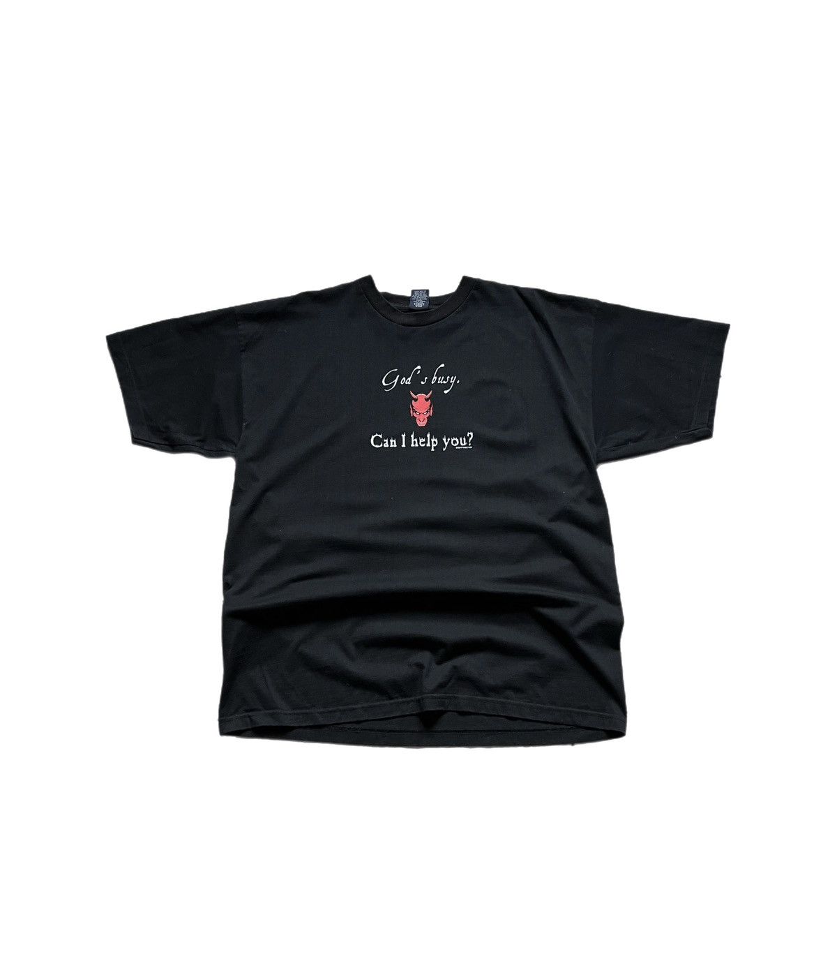 Band Tees Vintage God is Busy Devilish 1999 Band Rock satan tshirt Size US XXL / EU 58 / 5 - 2 Thumbnail