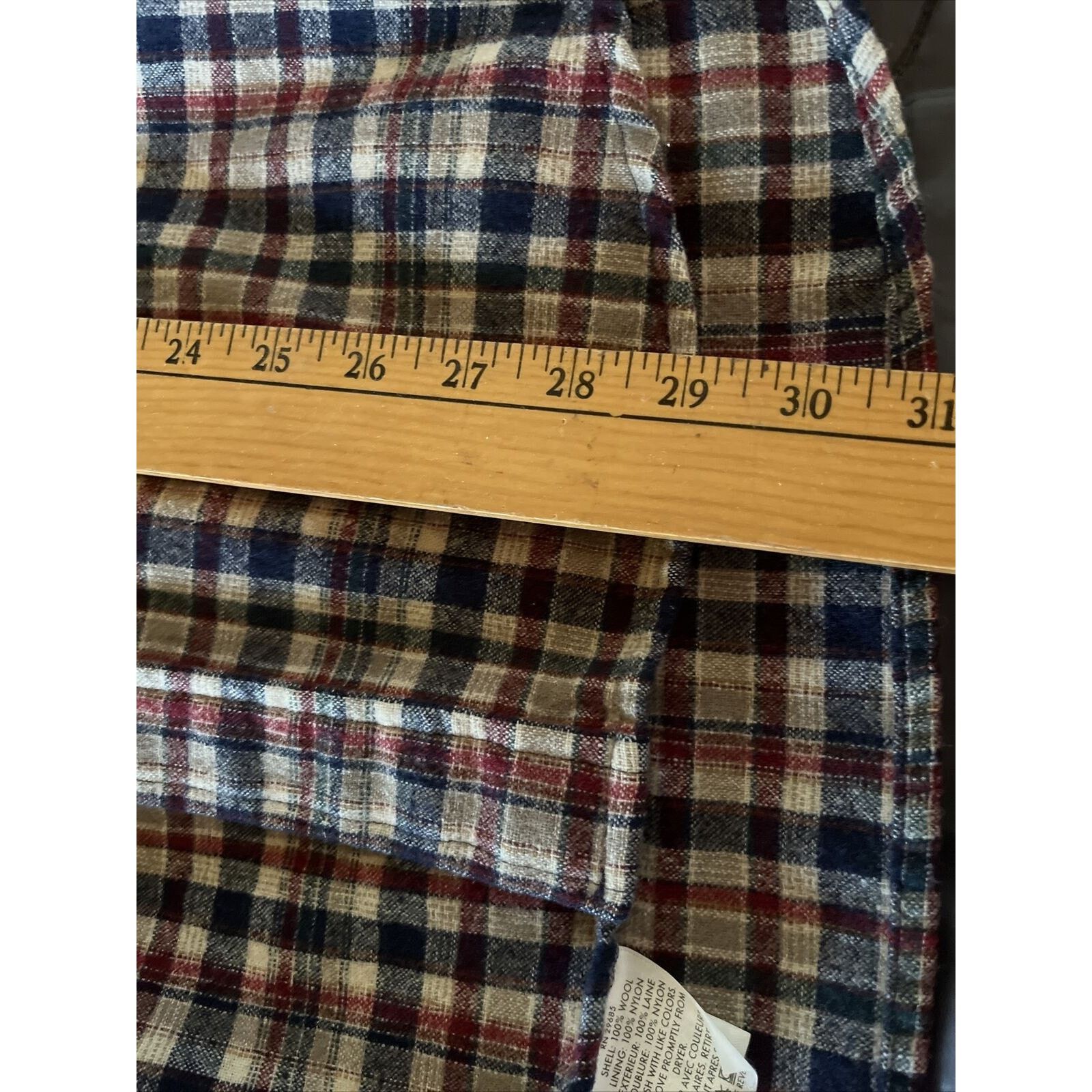 Pendleton Pendleton Mens M Red White Blue Check Button Down Wool Shirt Size US M / EU 48-50 / 2 - 14 Thumbnail