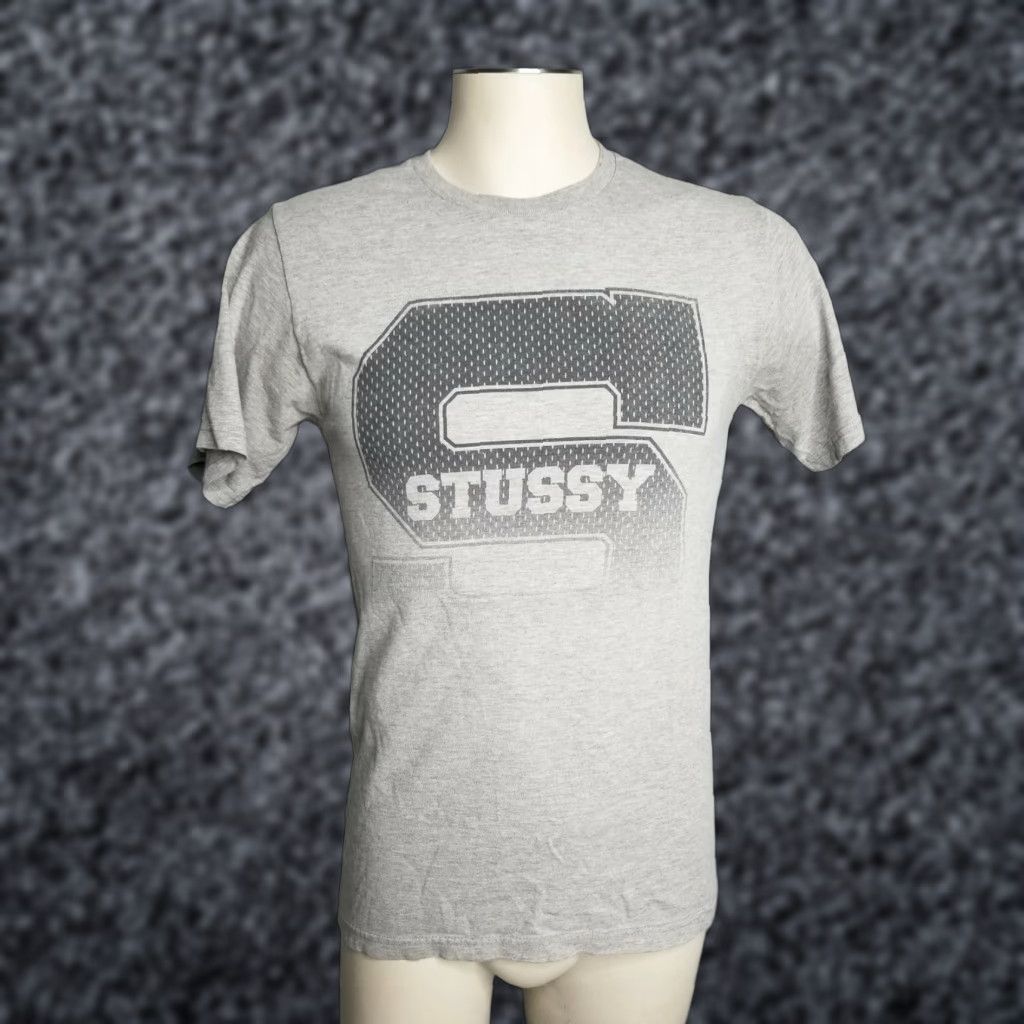 Doublet VINTAGE Stussy T-Shirt Jersey 90s Spellout Double Sided Mens S Gray 90s Distressed Regular Fit Crew Neck Summer Spring Mens Size US S / EU 44-46 / 1 - 1 Thumbnail