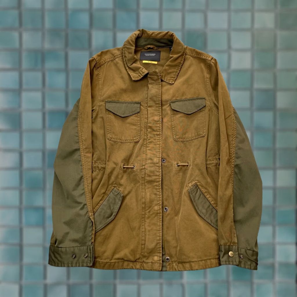 Scotch & Soda Scotch & Soda Jacket Mens Medium Brown Utility Military Chore Work Coat Army Size US M / EU 48-50 / 2 - 1 Thumbnail