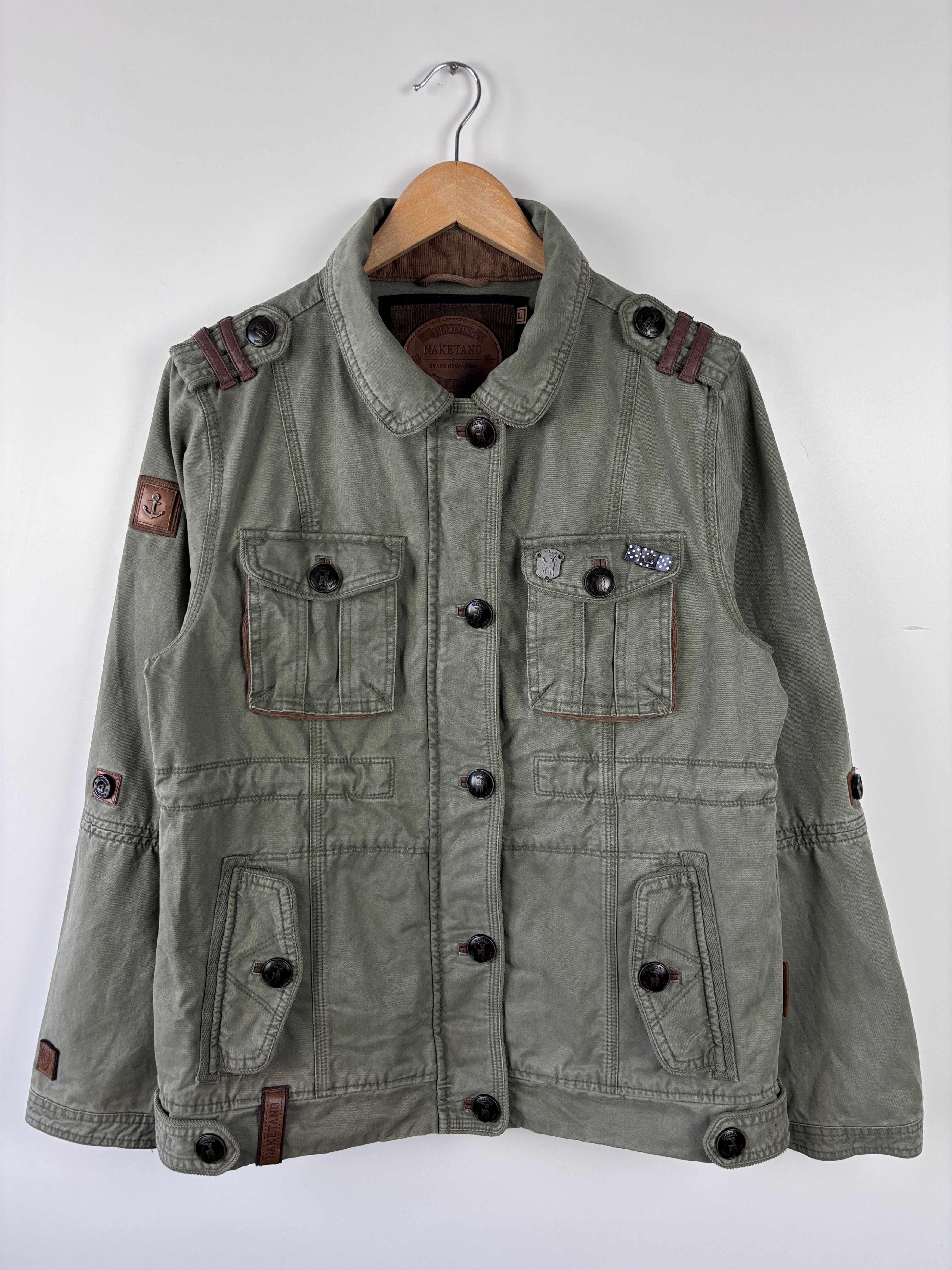Naketano Womens Naketano Full Zip Jacket Khaki Size L Size L / US 10 / IT 46 - 1 Thumbnail
