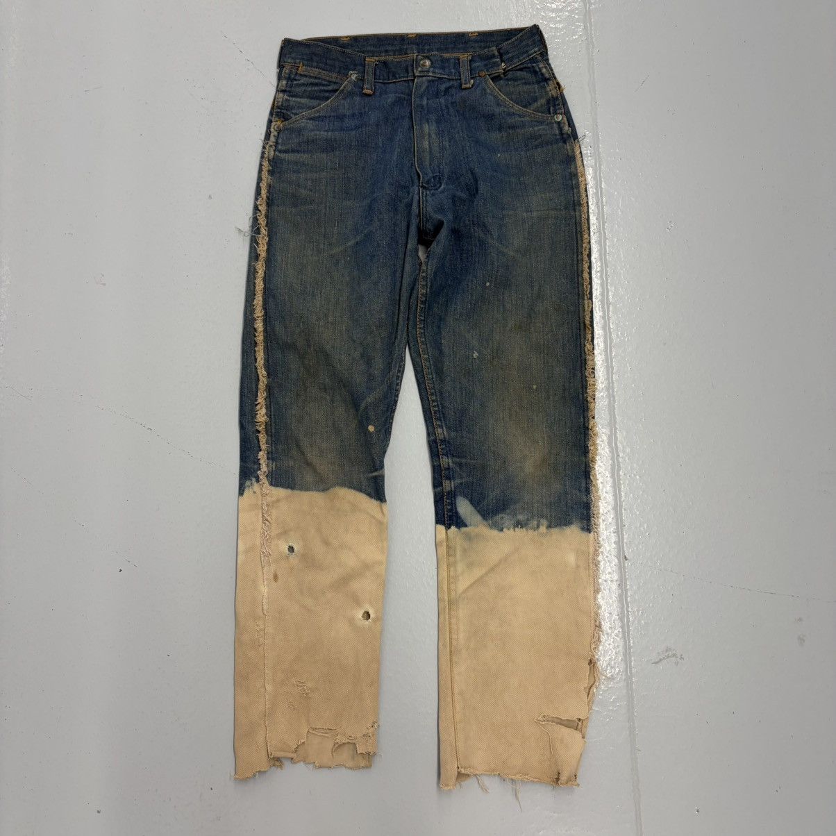 Wrangler Vintage 60s Wrangler Blue Funky Art Project Jeans 27x26 Size 27" / US 4 / IT 40 - 1 Thumbnail