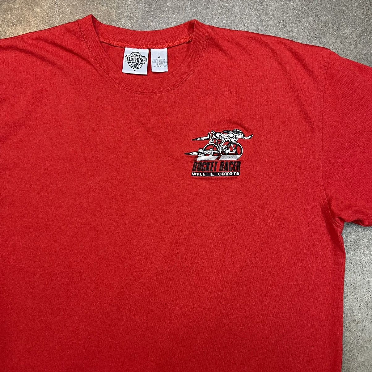 Vintage Vintage 90s Rocket Racer Wile E Coyote T Shirt Size US XL / EU 56 / 4 - 2 Thumbnail