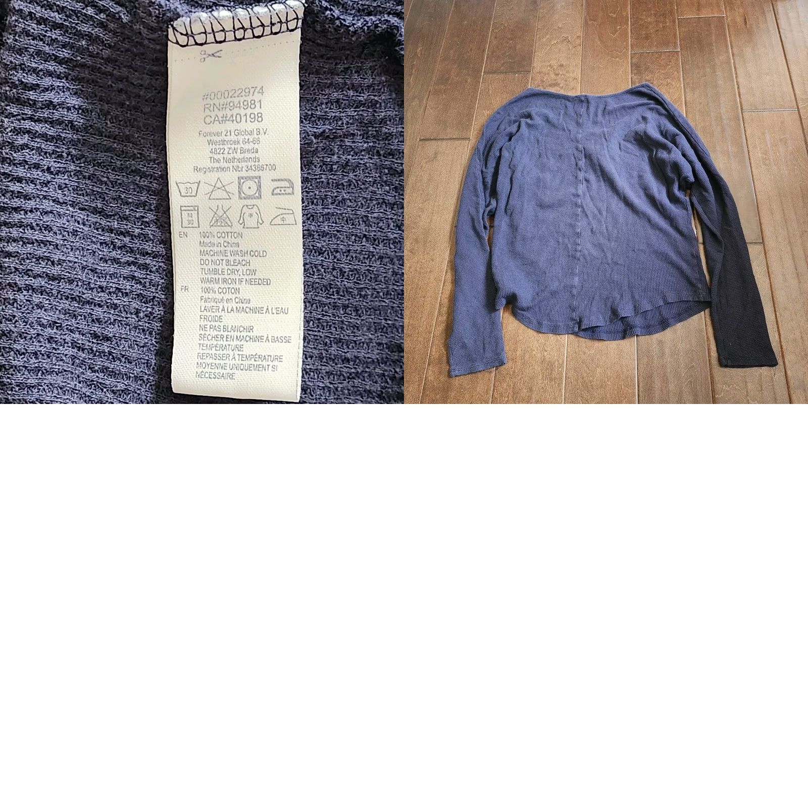 Vintage I Love H81 Women's Navy Blue Long Sleeve Button Shirt Small Regular Adult Womens Navy Blue 100% Cotton Casual Travel Basic Tee Size S / US 4 / IT 40 - 9 Thumbnail