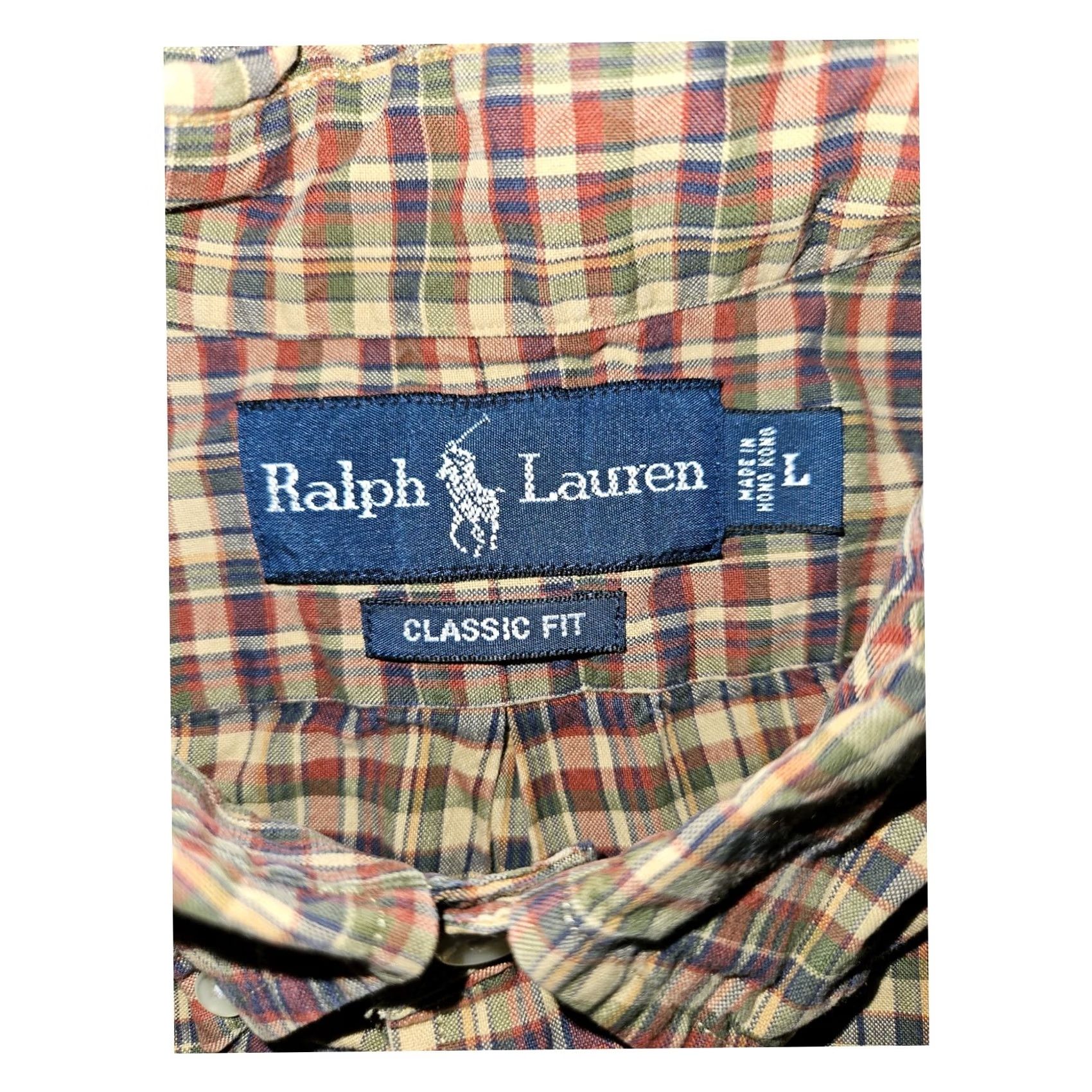 Ralph Lauren VINTAGE Ralph Lauren Button-Down Men's L Classic Plaid Green Embroidered Preppy Workwear Shirt Size US L / EU 52-54 / 3 - 2 Thumbnail