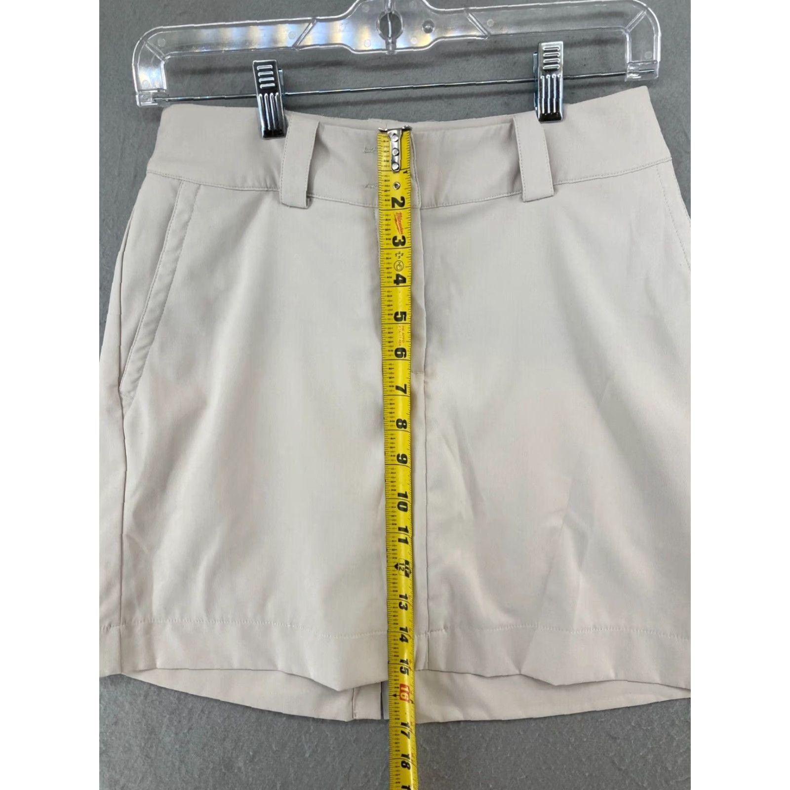 Nike Nike Tour Skirt Womens 26 Small Khaki Beige Golf Athletic Activewear 90s Logo Nike Womens Skirt Short Athletic Golf Size 26" / US 2 / IT 38 - 3 Thumbnail