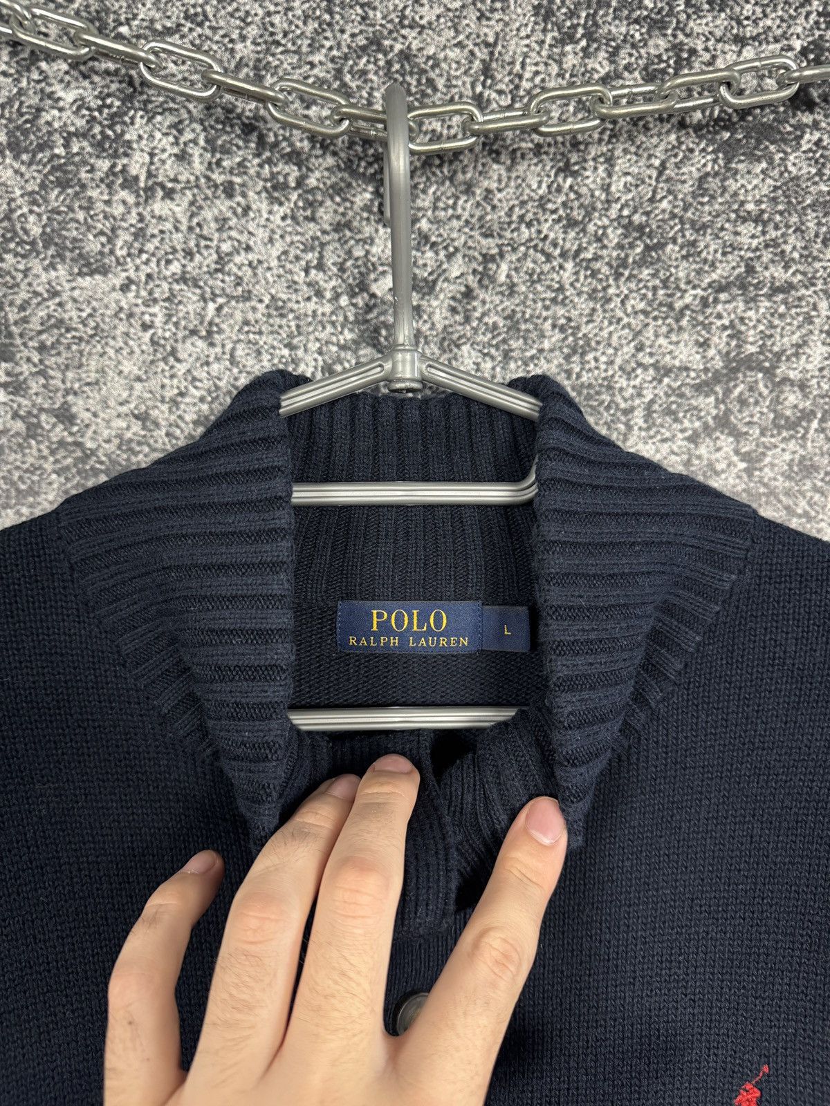 Polo Ralph Lauren Polo Ralph Lauren Knit Sweater 1/4 Button Collar Size L Size US L / EU 52-54 / 3 - 7 Thumbnail