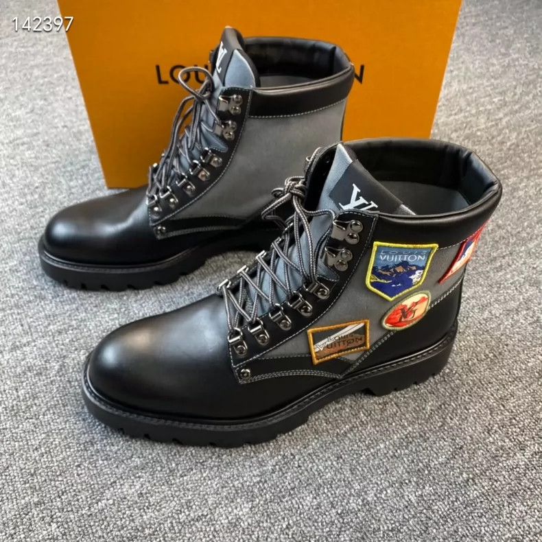 Louis Vuitton LV Limited Edition Badge Leather Boots - dmc Size US 9.5 / EU 42-43 - 1 Thumbnail