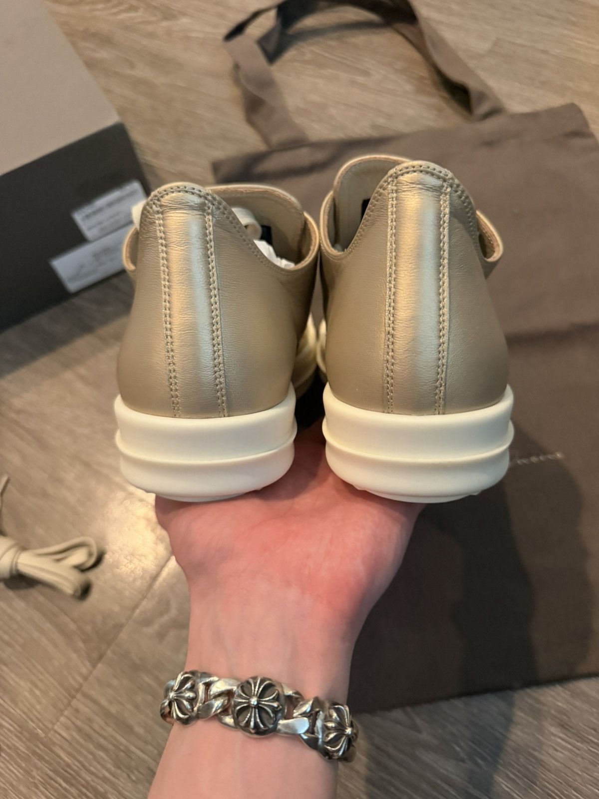 Rick Owens Rick Owens Metallic Gold Ramones Low Size 40.5 Brand New Size US 7.5 / EU 40-41 - 5 Thumbnail