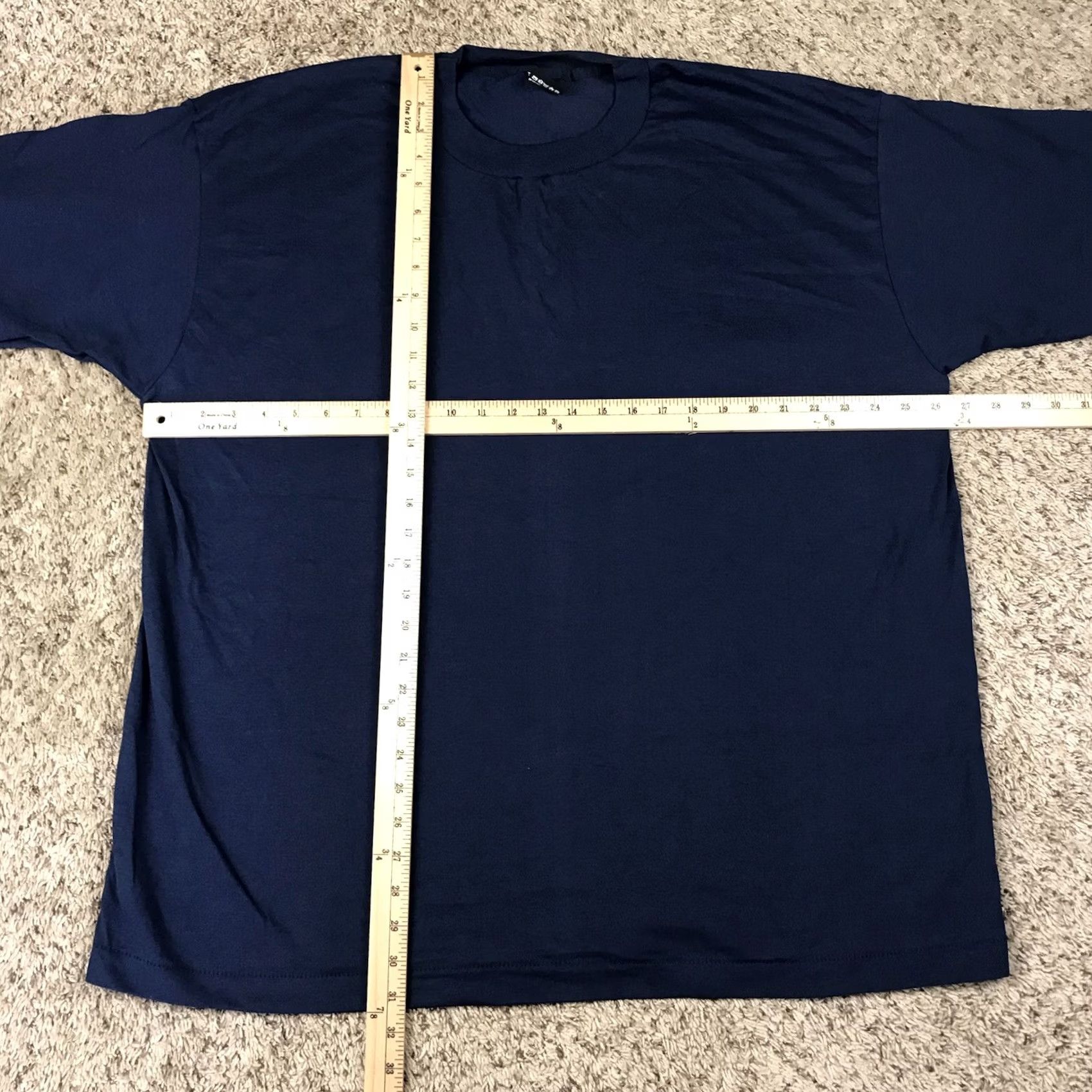 Fruit Of The Loom VINTAGE Fruit of the Loom T-Shirt Unisex Adults 2XL Navy Blue 50/50 Single Stitch 90s Made USA Size US XXL / EU 58 / 5 - 5 Thumbnail