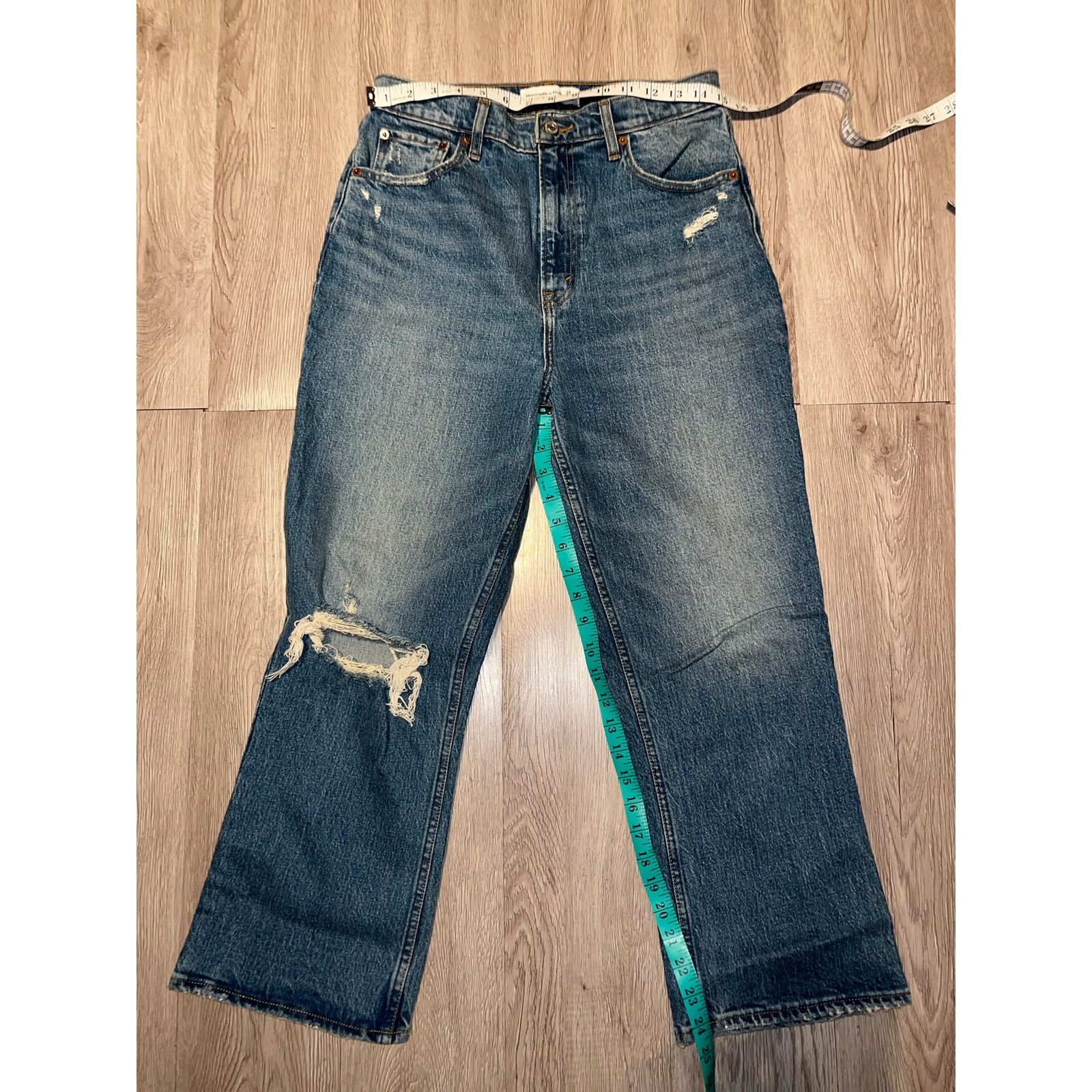 Abercrombie & Fitch Abercrombie & Fitch - Curve Love kick flare Distressed / 8R Size 30" / US 8 / IT 44 - 3 Thumbnail