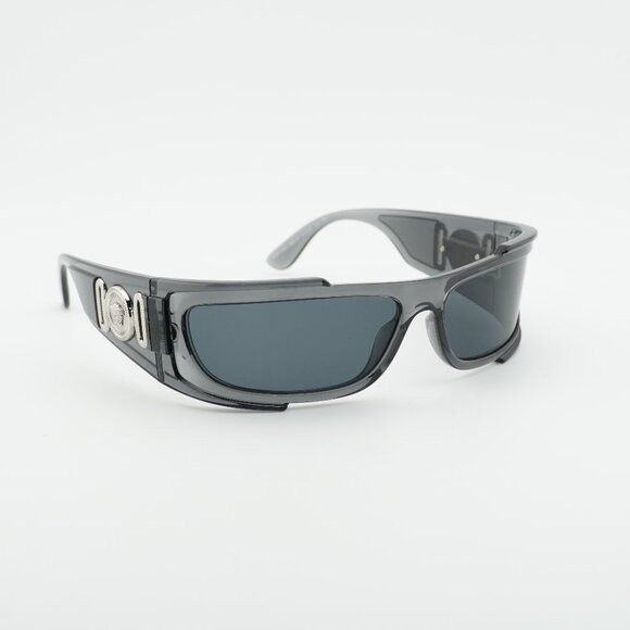 Versace VE4446 593/87 Sunglasses Grey Transparent Rectangle
