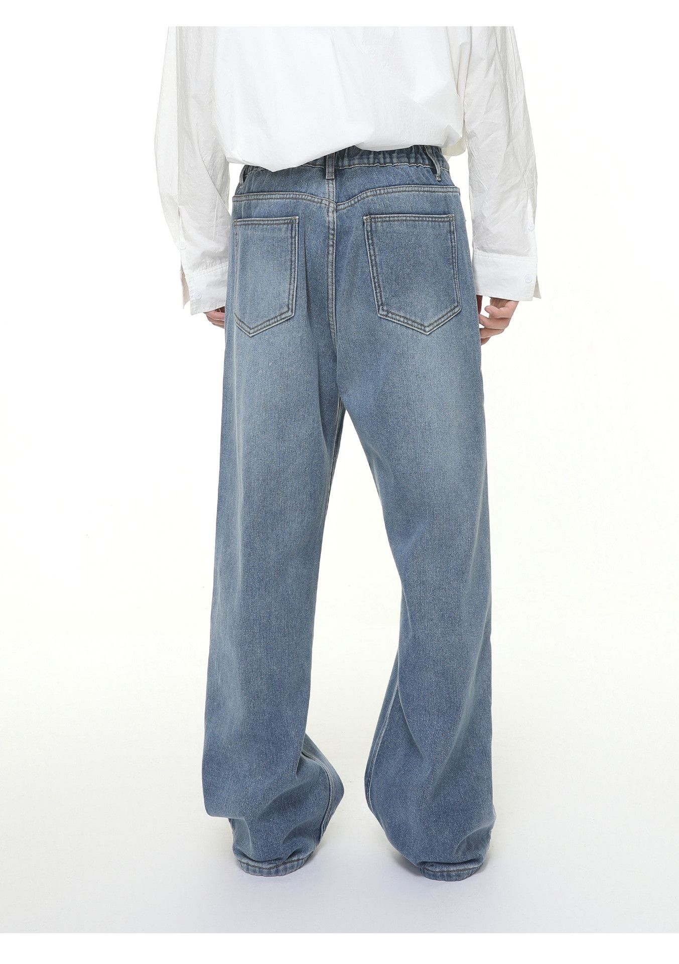 Japanese Brand Men's Japanese classic straight leg casual washed jeans Size US 32 / EU 48 - 4 Thumbnail