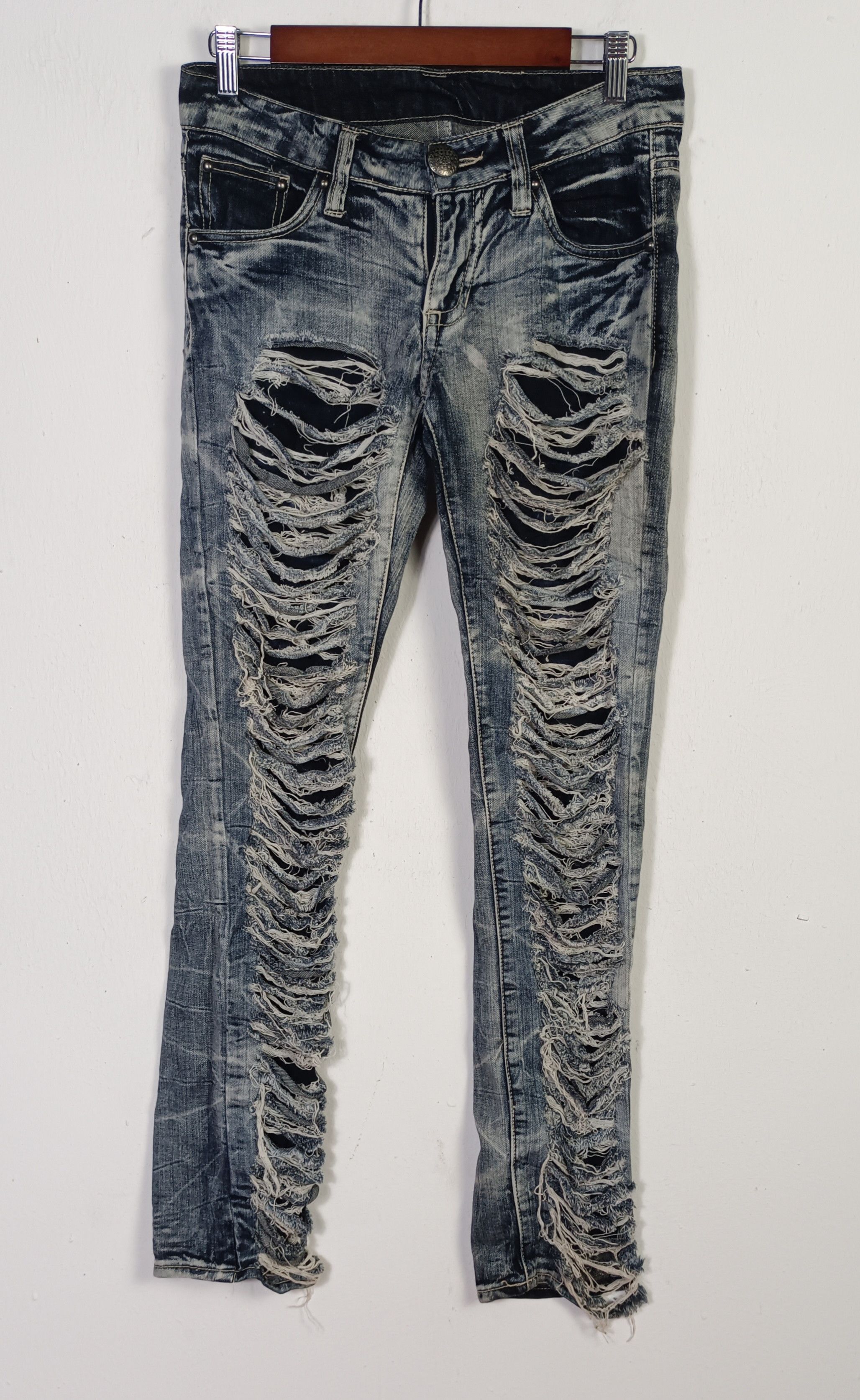 If Six Was Nine Grazie Distressed Denim Cutting Slim Fit Size US 30 / EU 46 - 5 Thumbnail