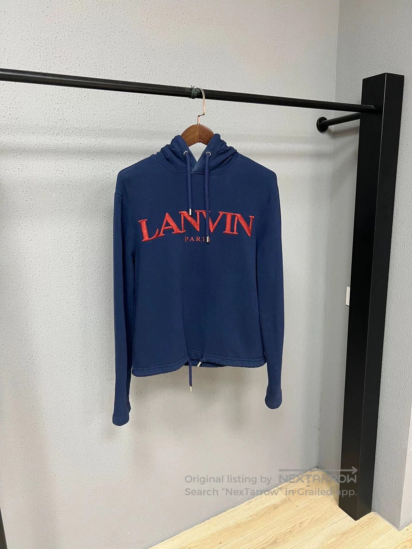 Lanvin lanvin long sleeve hooded sweatshirt in navy. Size US XS / EU 42 / 0 - 1 Thumbnail
