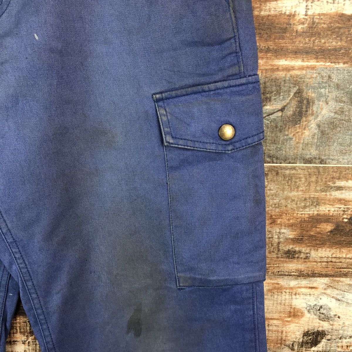 Japanese Brand DL After O Blue Cargo Multipocket Pants #C1227 Size US 29 - 9 Thumbnail