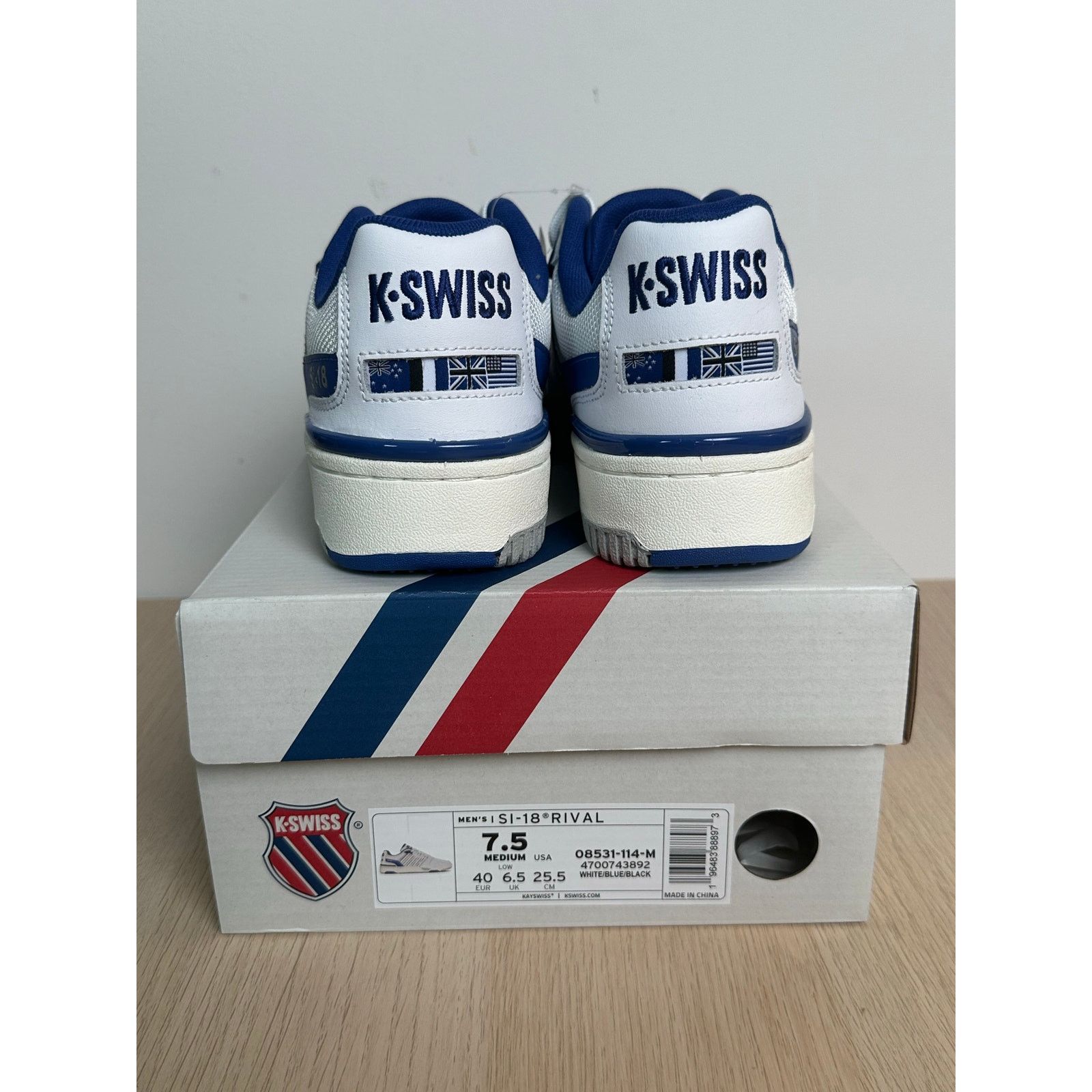 K-Swiss K-SWISS Si-18 International White Sneaker Size 8M - NEW Size US 7.5 / EU 40-41 - 5 Thumbnail