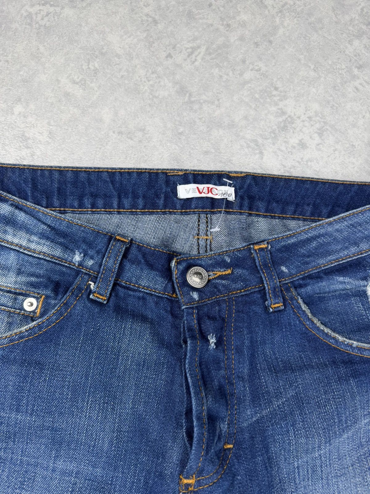 Versace Jeans Couture VJC Versace Jeans Couture Distressed Blue Denim Jeans Size US 31 - 7 Thumbnail