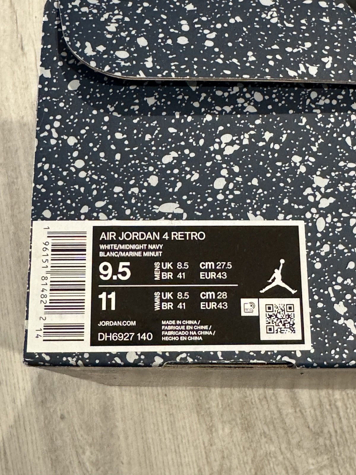 Jordan Brand Air Jordan 4 Retro “Midnight Navy” Size US 9.5 / EU 42-43 - 8 Thumbnail