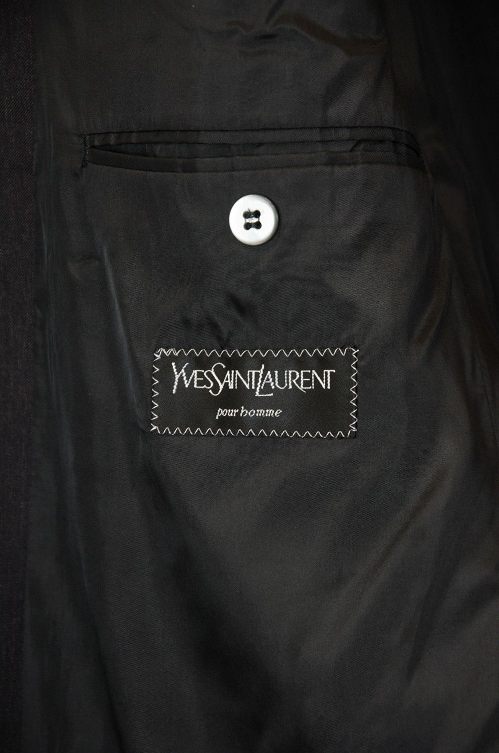 Yves Saint Laurent YSL pour Homme Charcoal Wool Blazer (EU 52 / L-XL) Size 52R - 11 Thumbnail