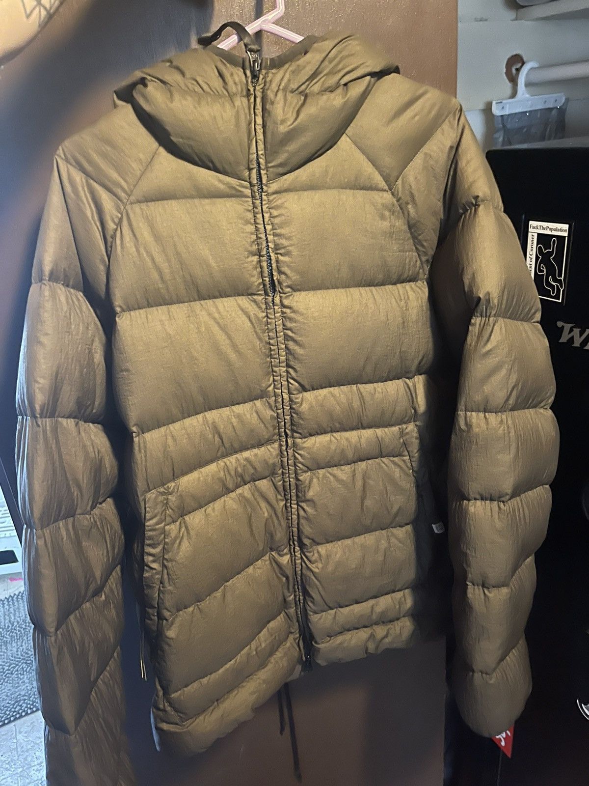 ジャケット・アウター C.P. COMPANY faded puffer jacket brown Adidas CP SPZL Puffer Jacket