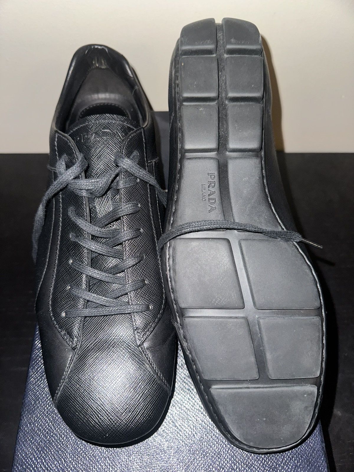 Prada Men’s Prada Calzature Uomo Black Size 10 Size US 10 / EU 43 - 7 Thumbnail