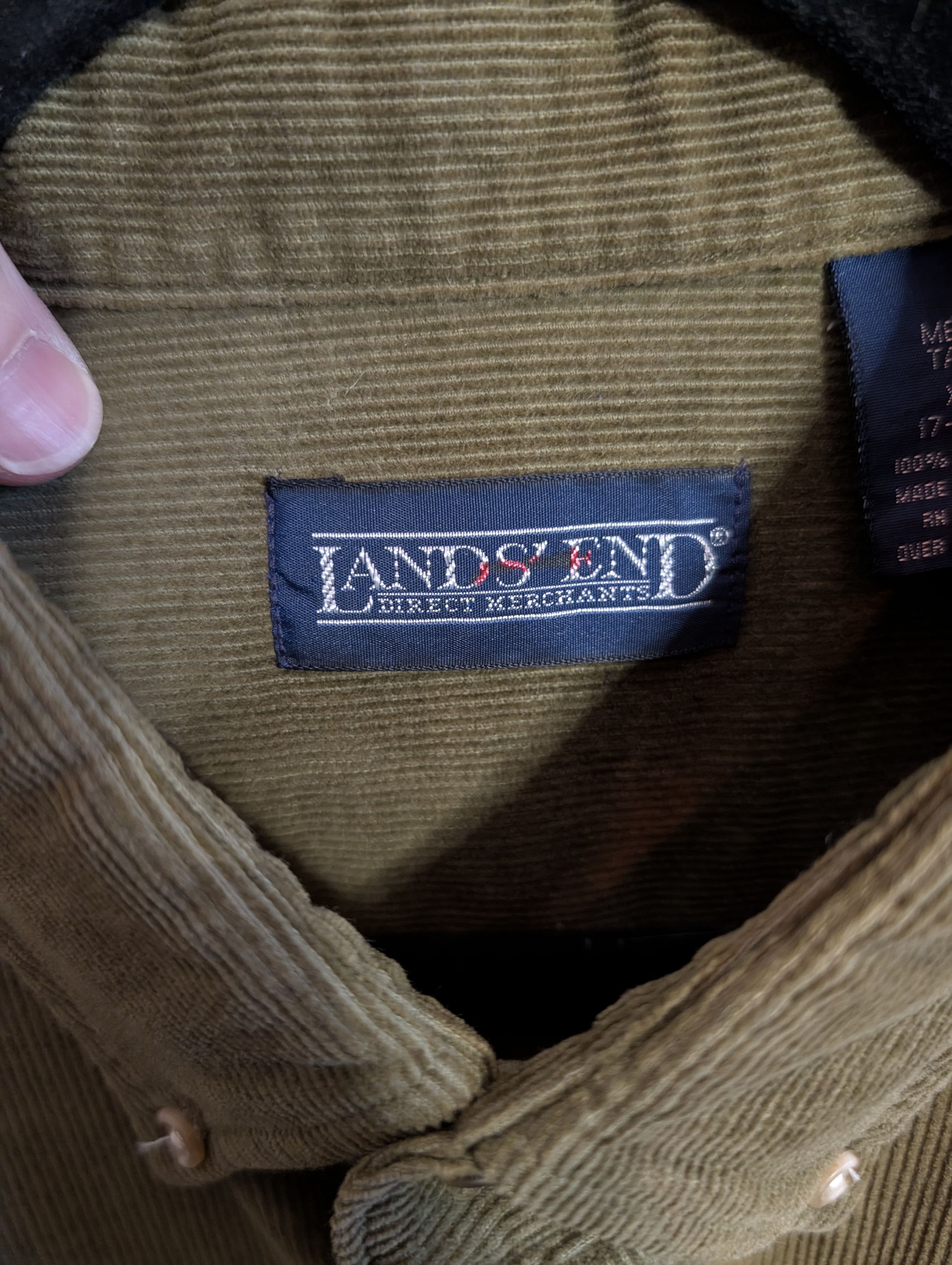 Lands' End VTG 1993 Green thick corduroy shacket MiUSA XL Size US XL / EU 56 / 4 - 9 Thumbnail
