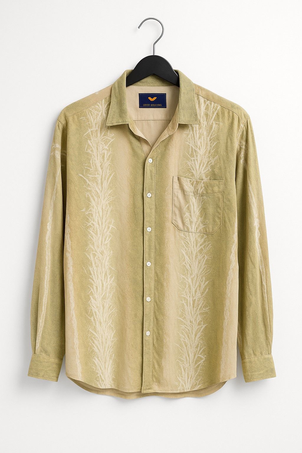 Mario Valentino Vintage Mario Valentino Abstract Sheer Button-Up Shirt Beige Size US L / EU 52-54 / 3 - 1 Thumbnail