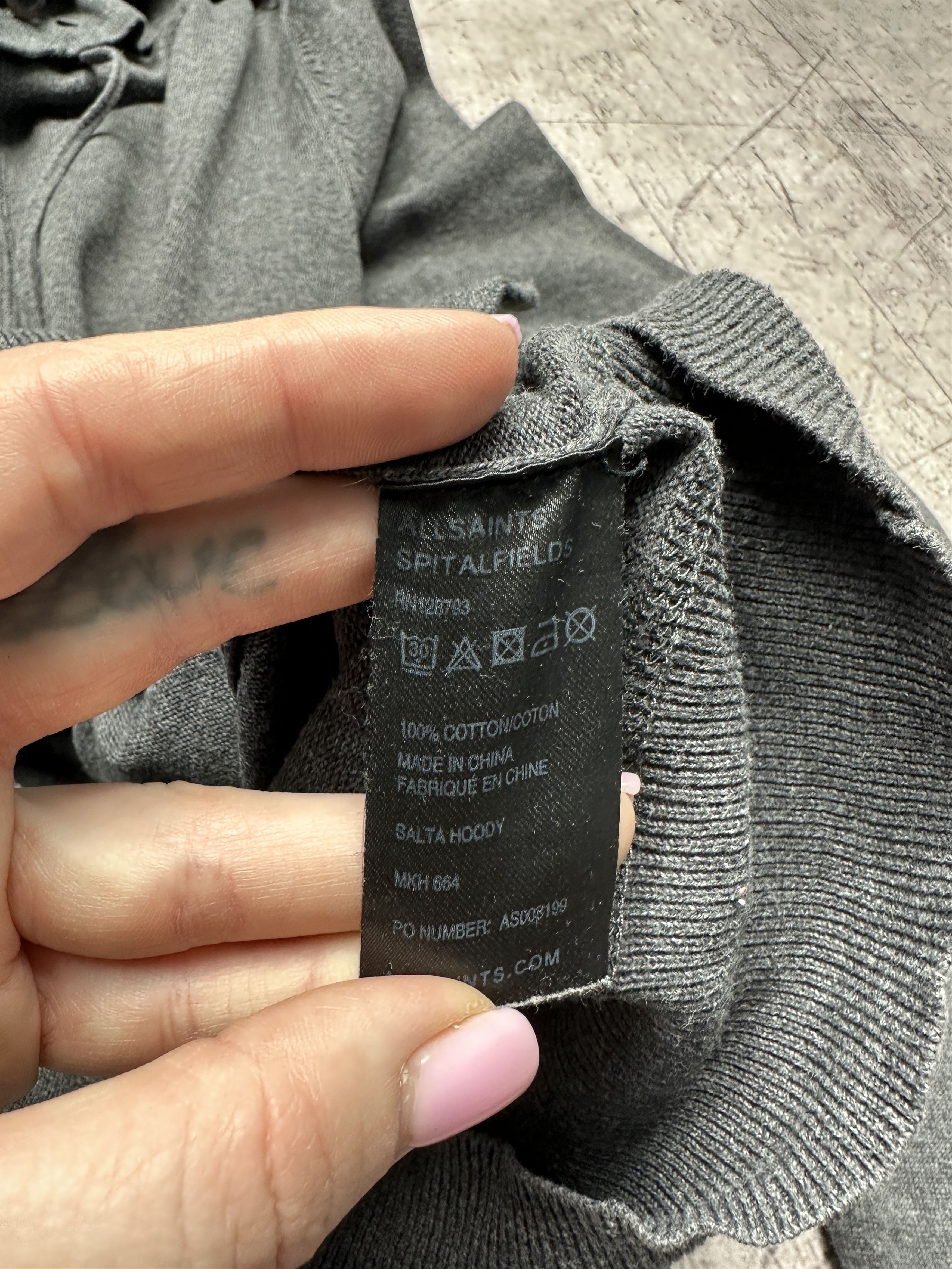 Allsaints × Vintage Allsaints Vintage Mens Salta Hoodie Size US L / EU 52-54 / 3 - 5 Thumbnail