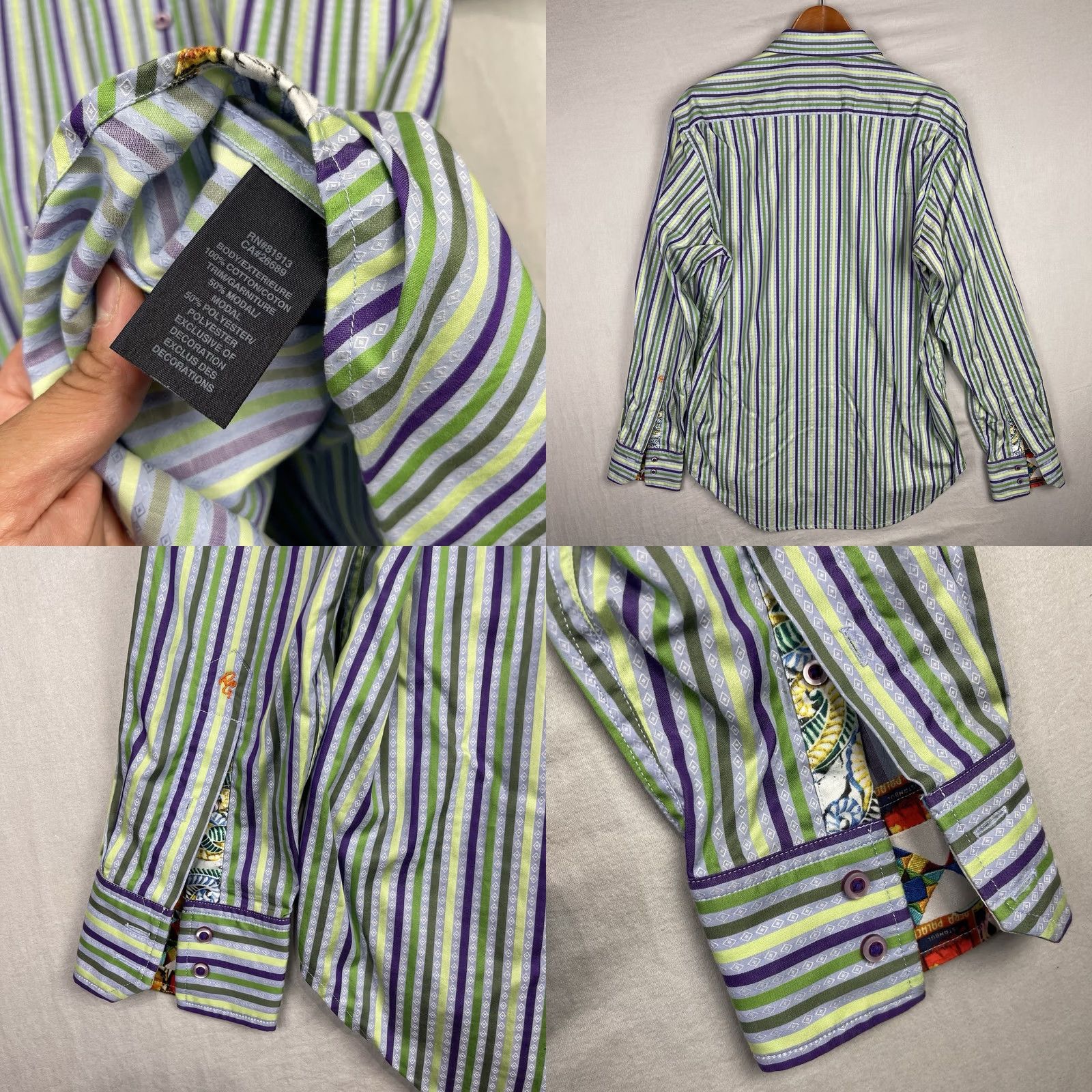Robert Graham Robert Graham Shirt Mens Large Button Up Cutaway Cars Blue Cotton Long Sleeve Size US L / EU 52-54 / 3 - 9 Thumbnail