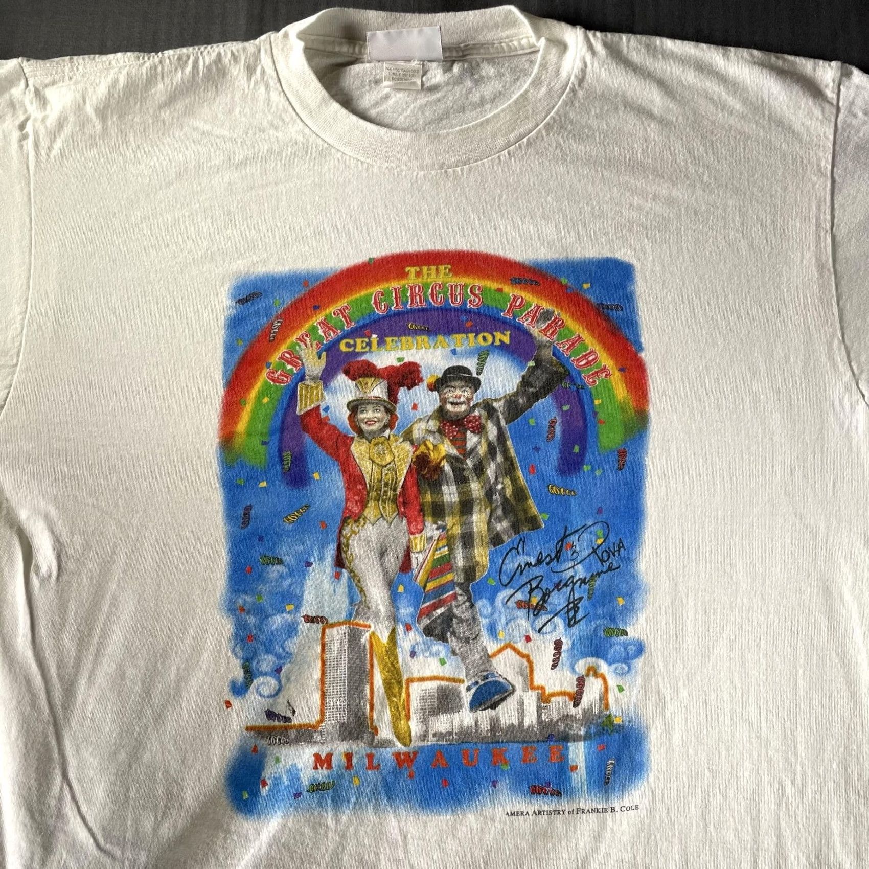 Vintage Great Circus Parade Milwaukee Shirt Mens XL Graphic Summerfest Signed 2014 Size US XL / EU 56 / 4 - 2 Thumbnail