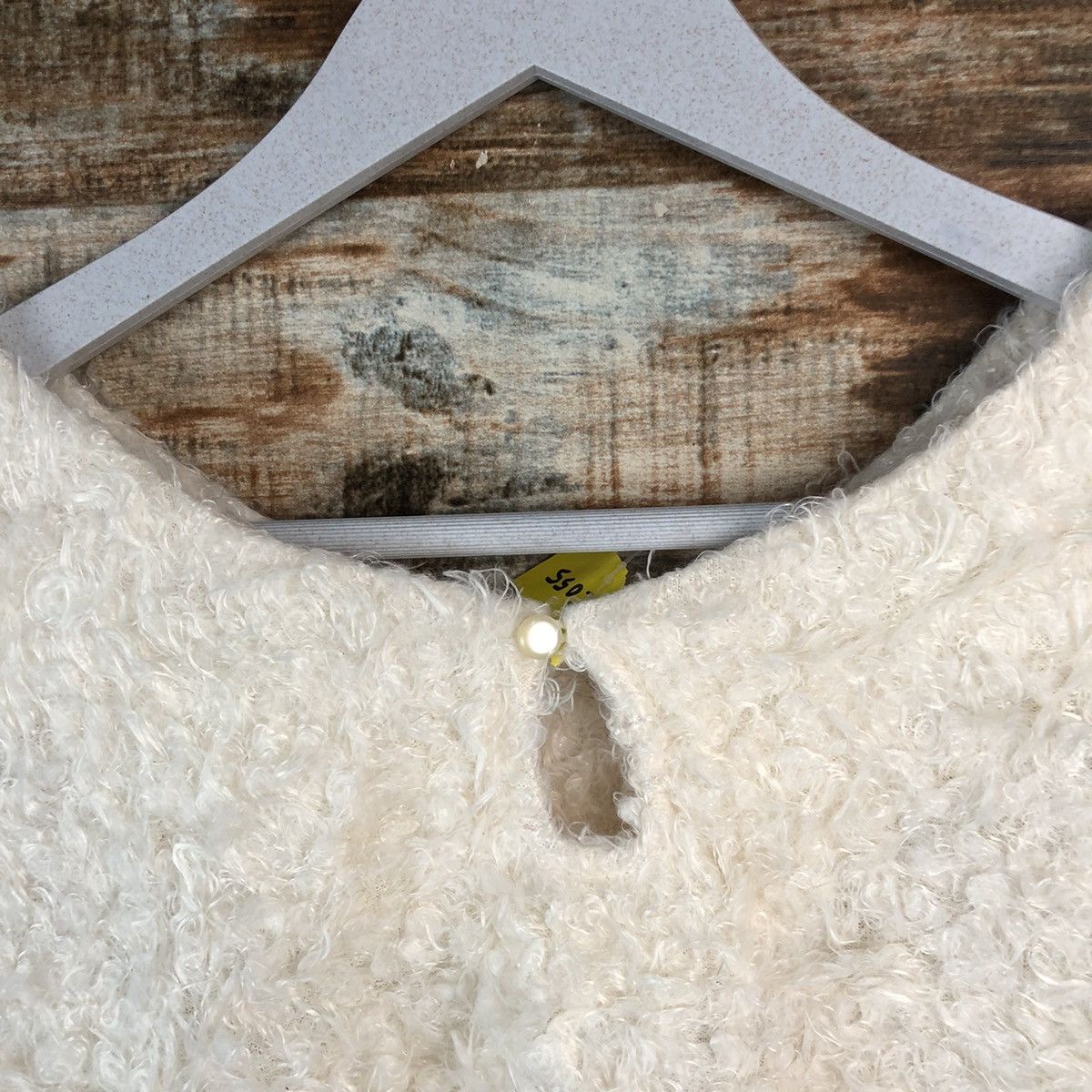 Homespun Knitwear × Japanese Brand DLL One Way White Mohair shaggy fur vintage Knitwear #C055 Size S / US 4 / IT 40 - 17 Thumbnail