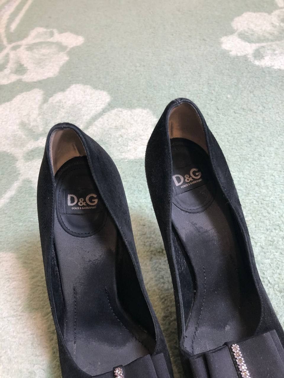 Dolce & Gabbana Dolce & Gabbana Black Peep-Toe Platform Pumps Size US 8.5 / IT 38.5 - 18 Thumbnail