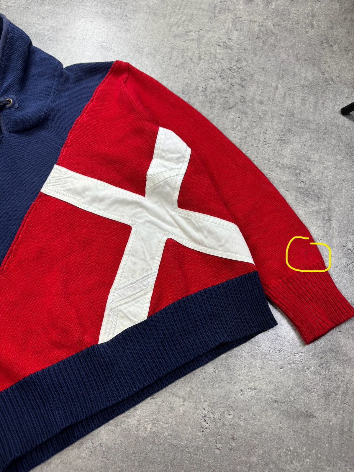 Polo Ralph Lauren KNIT - POLO RALPH LAUREN - Yachting Sweater 90s Cowl Neck Size US XL / EU 56 / 4 - 15 Thumbnail