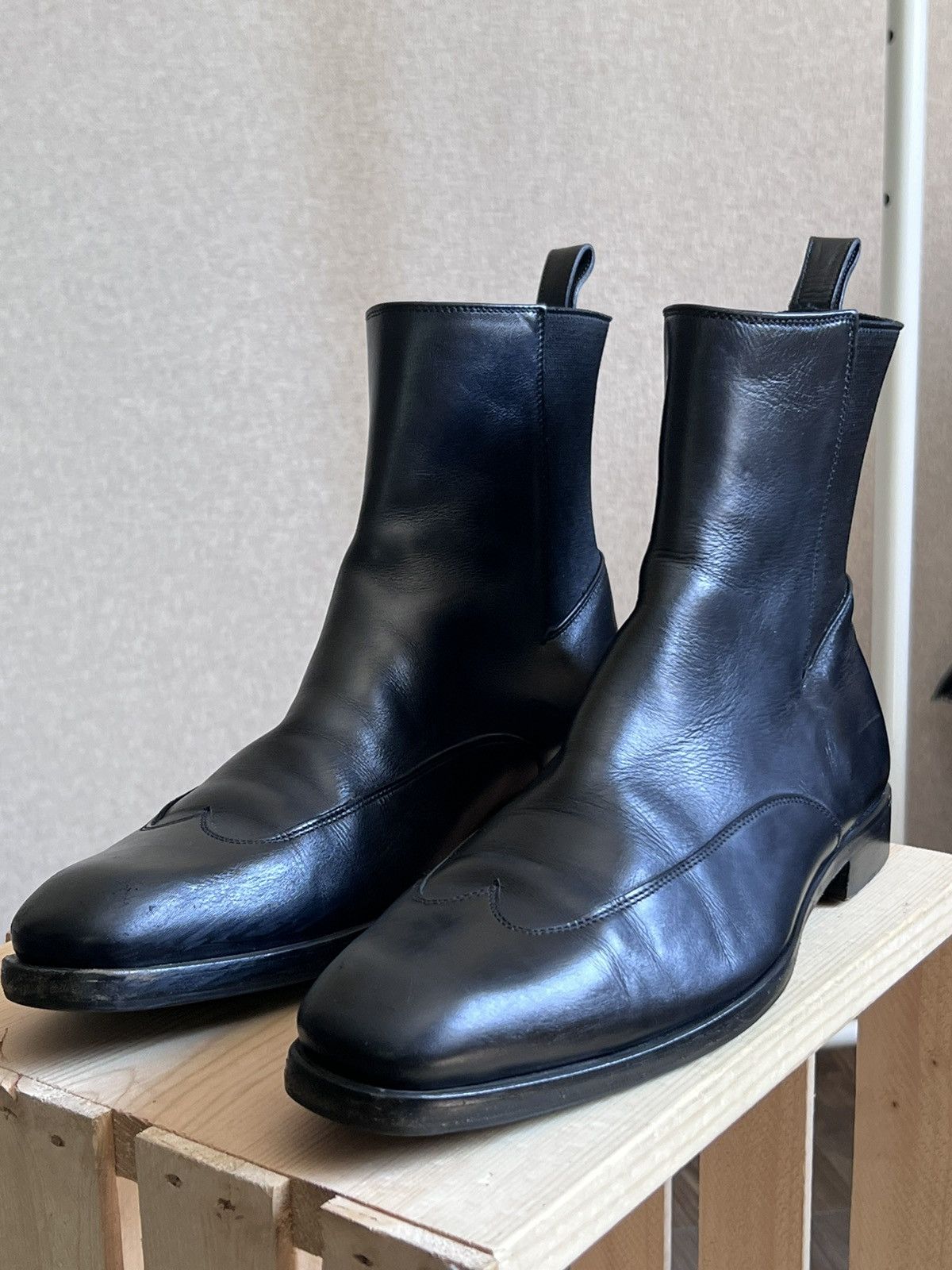 Gucci Gucci Leather Black Chelsea Boots size us 7.5 Size US 7.5 / EU 40-41 - 3 Thumbnail