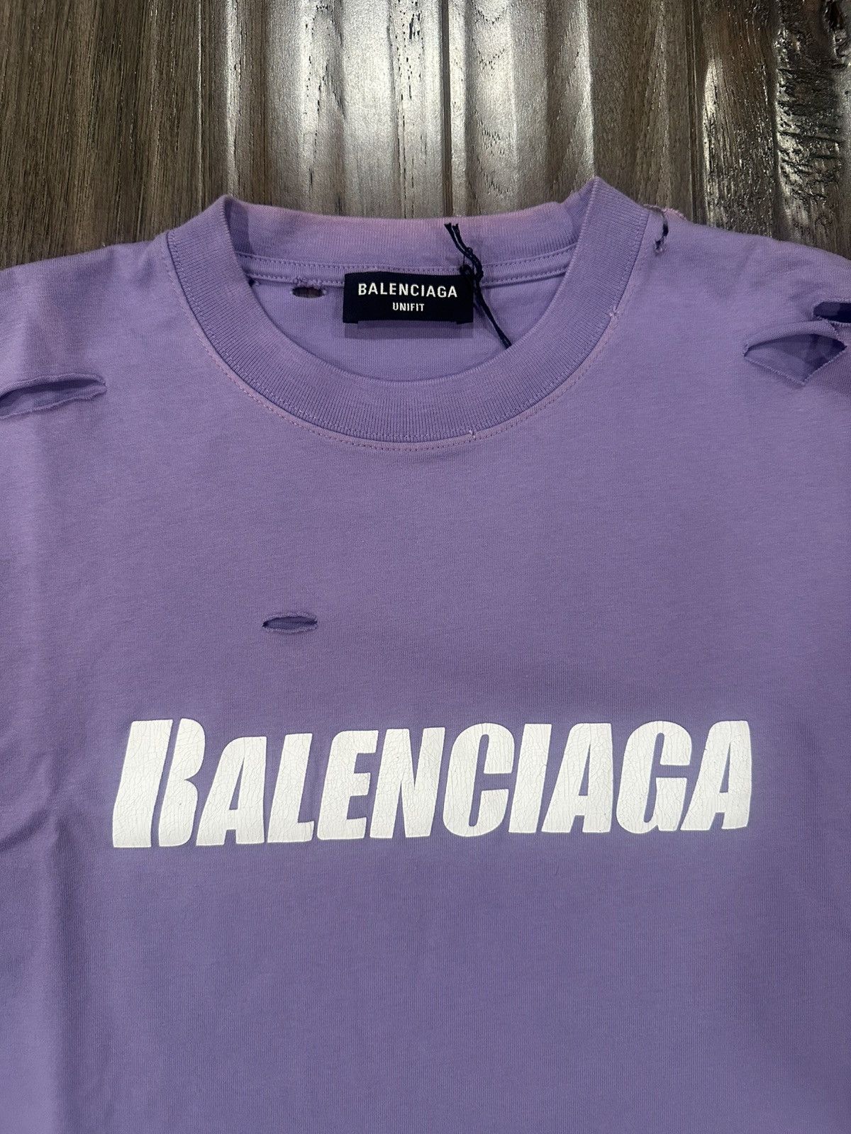 Balenciaga Balenciaga Purple TShirt Size US XXS / EU 40 - 2 Thumbnail