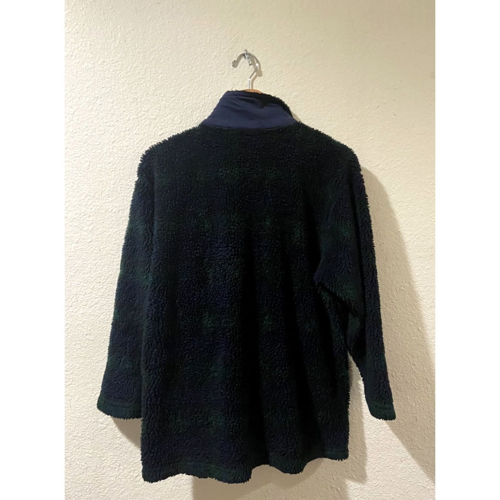 CO Liz & Co Petite Green Sherpa Jacket Women PL Jacket Sherpa Green Cotton Petite Size L / US 10 / IT 46 - 3 Thumbnail