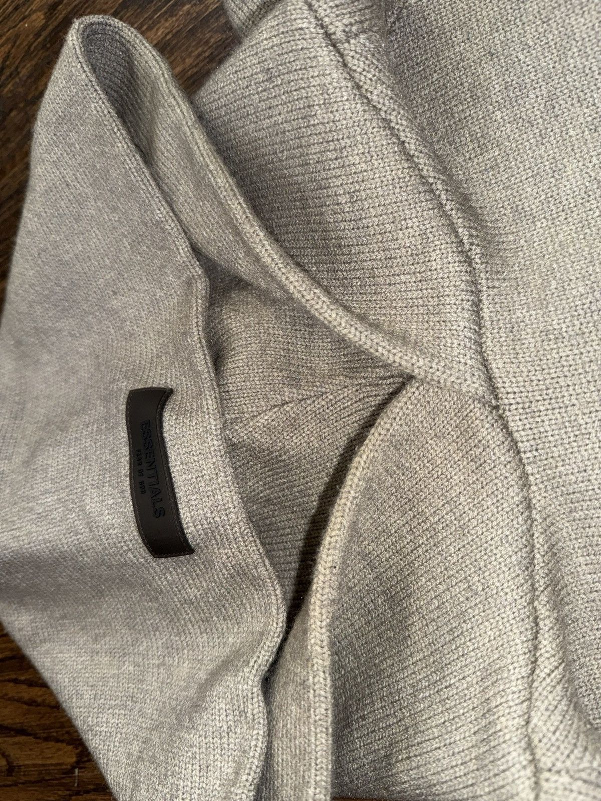 Fear of God Fear of Gods Essentials 1977 Knit Sweater Hoodie Grey Sz XL Size US XL / EU 56 / 4 - 5 Thumbnail