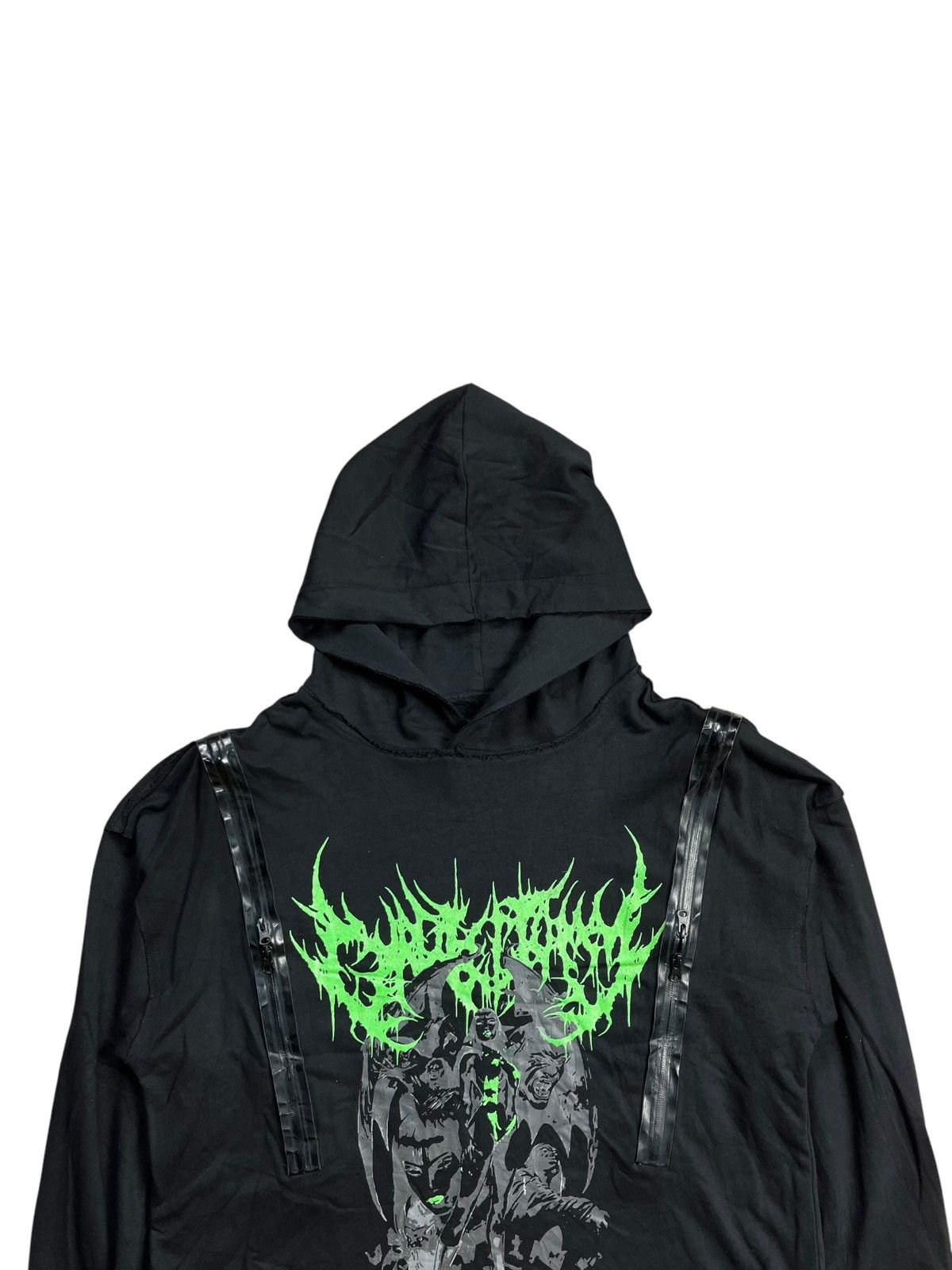 20471120 2000s Yoikadakada - PVC Metal Hoodie Size US M / EU 48-50 / 2 - 9 Thumbnail