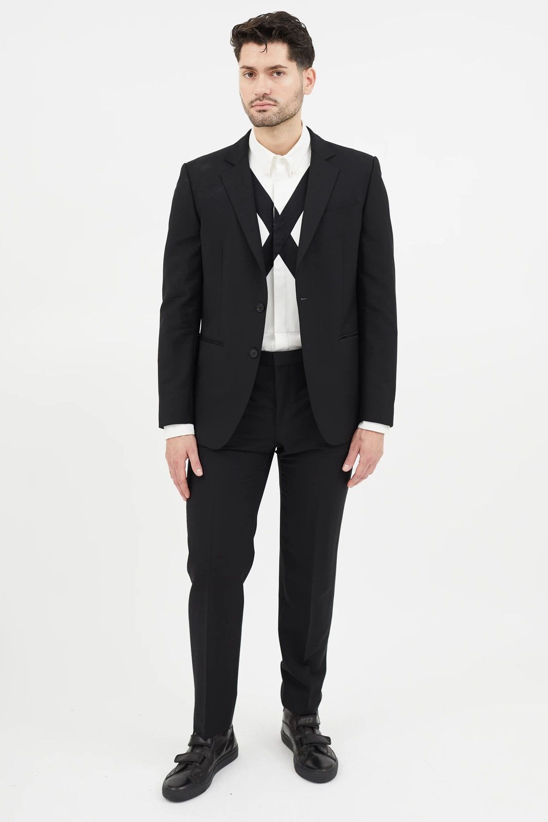 Givenchy Givenchy Wool Cashmere Black Suit Slim Blazer $2498 Size 34S - 4 Thumbnail