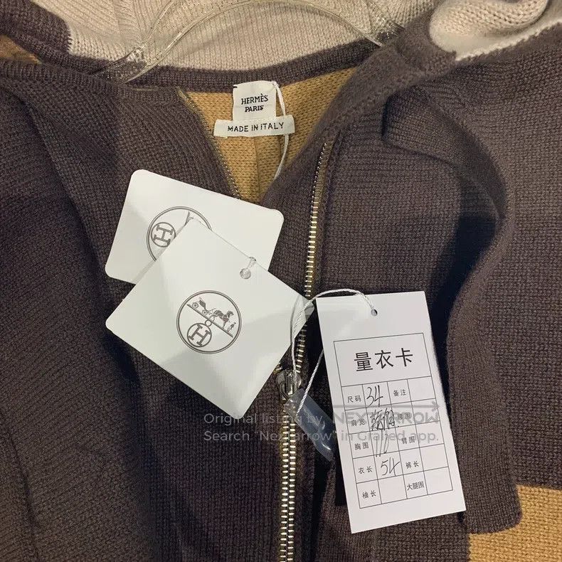 Hermes Hermes Jacquard Hooded Long Sleeve Coat Size 4XL / US 24-26 - 2 Thumbnail