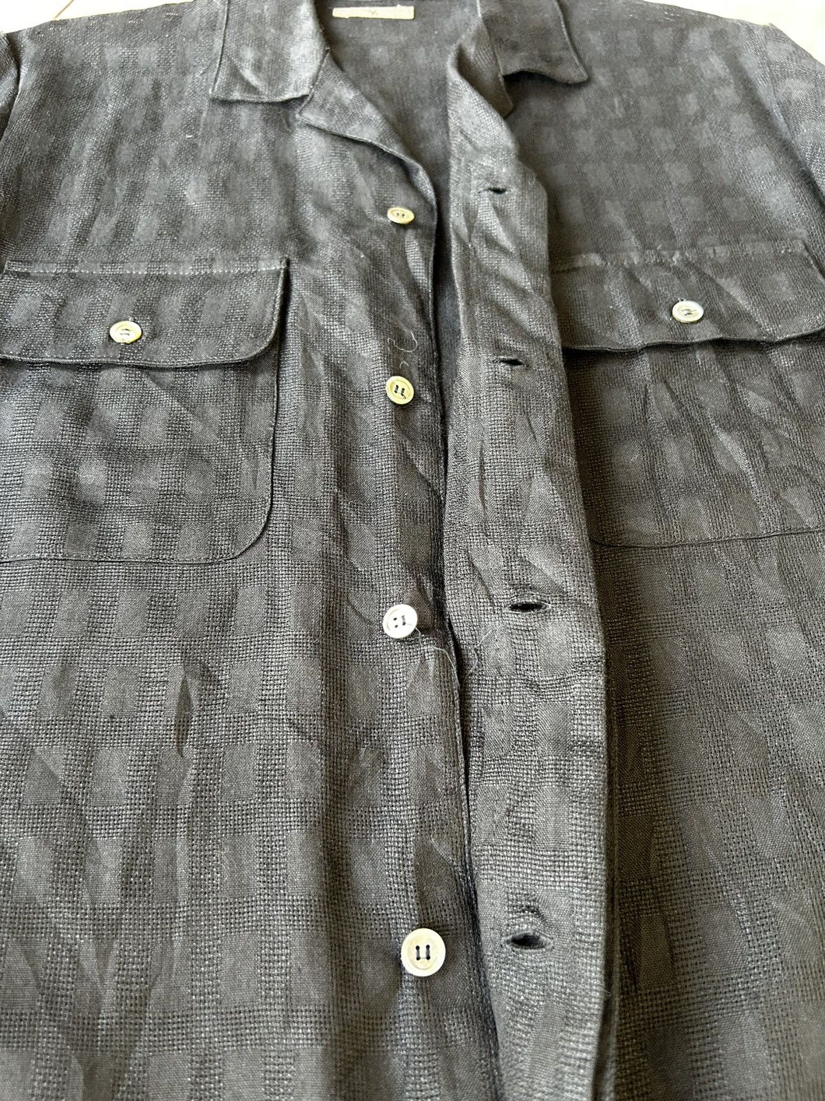 Yohji Yamamoto Y’s Mesh Hemp Shirt Size US L / EU 52-54 / 3 - 8 Thumbnail