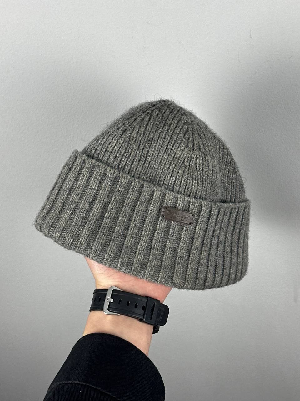 Barbour Barbour Casual Wool Grey Beanie Knitted Hat Size ONE SIZE - 3 Thumbnail