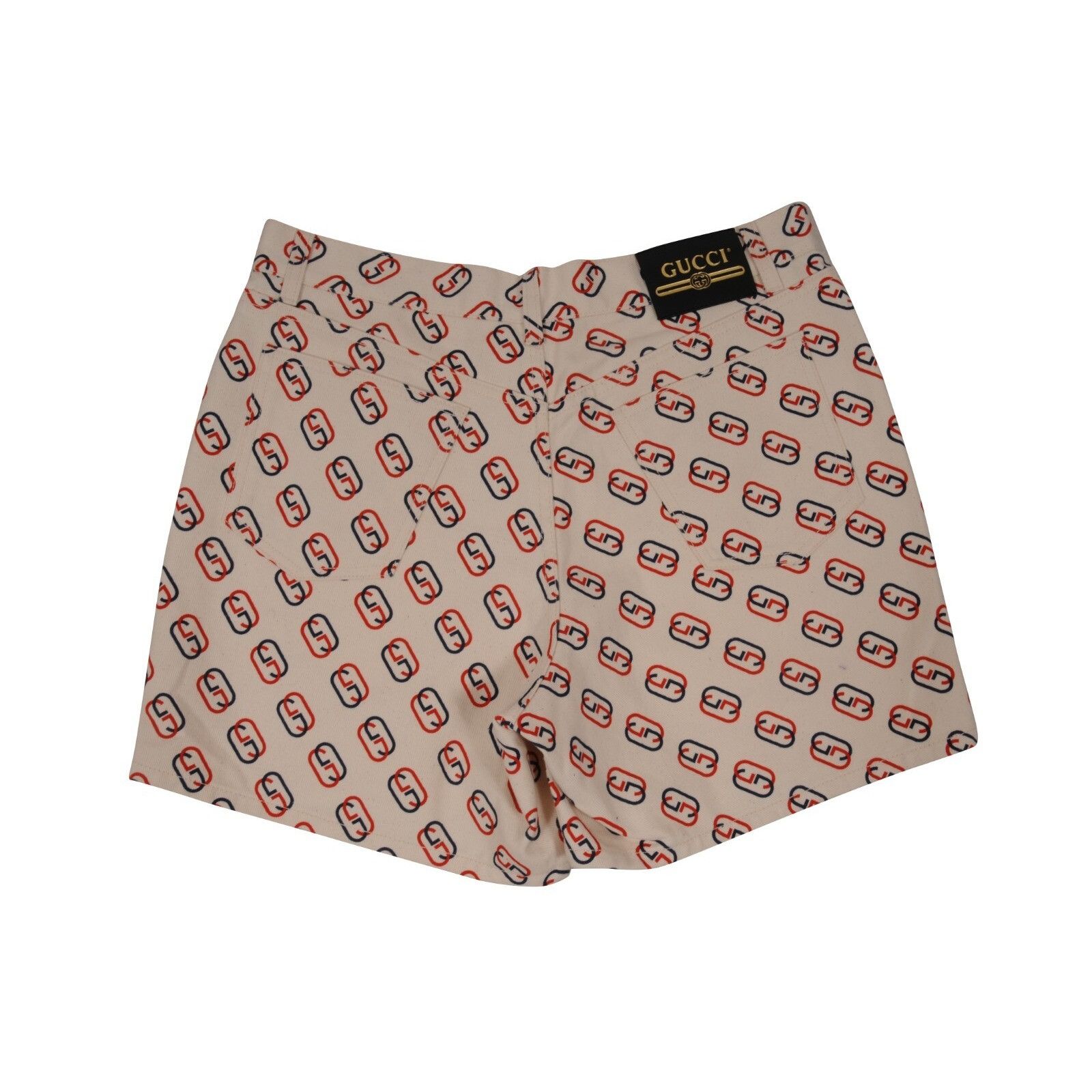 Gucci GG Monogram Logo Print Shorts Beige Red Size US 36 / EU 52 - 2 Thumbnail