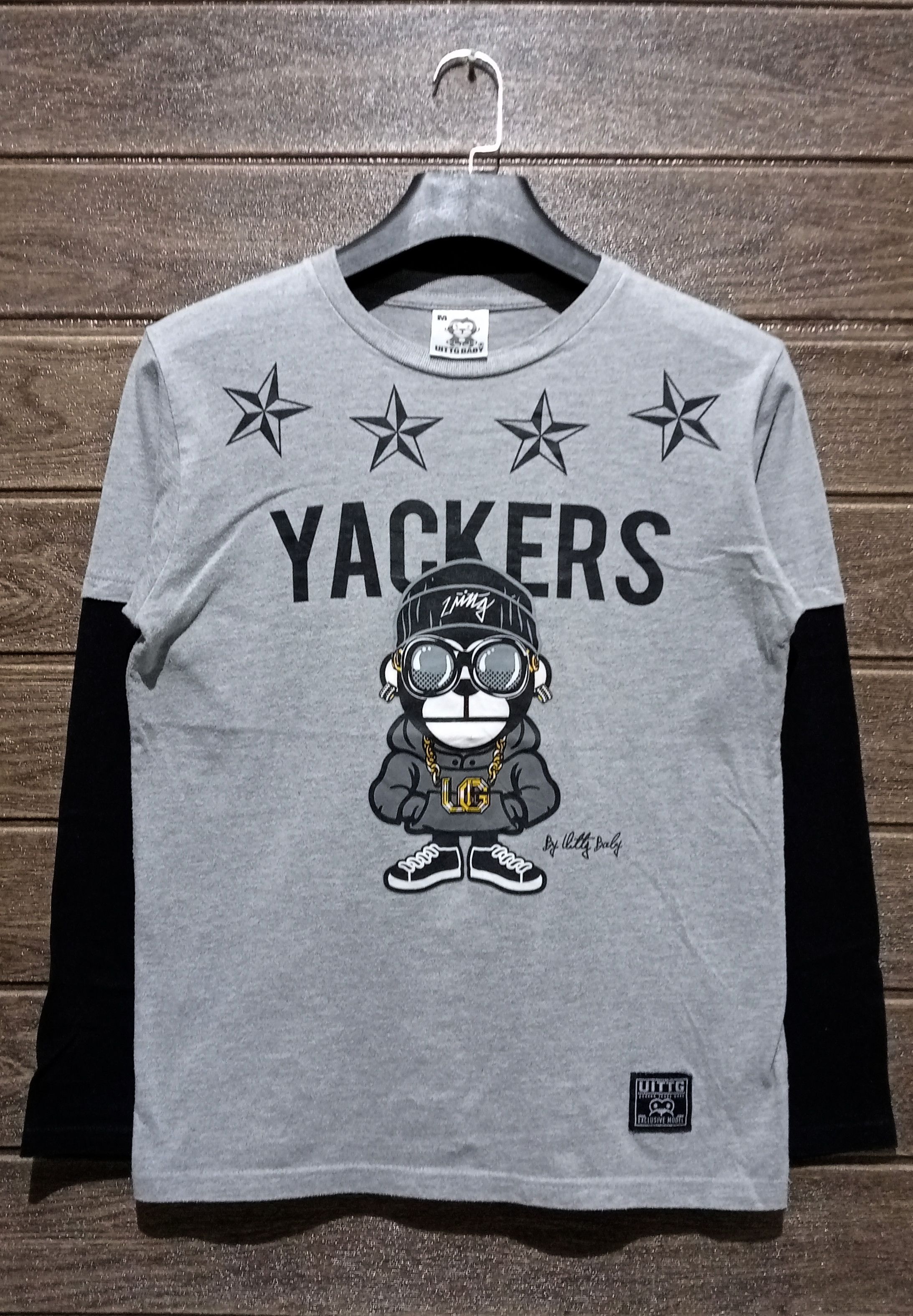 Japanese Brand UITTG Baby Yackers Long Sleeve Tshirt Size US M / EU 48-50 / 2 - 1 Thumbnail