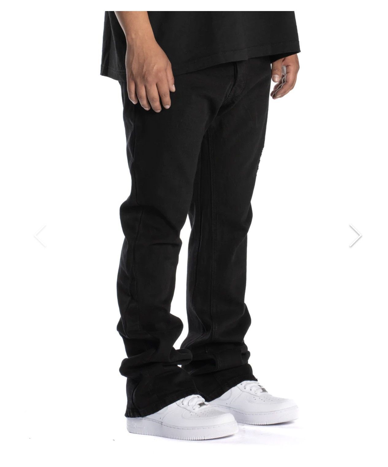 Onyx Black Wash Flare Denim