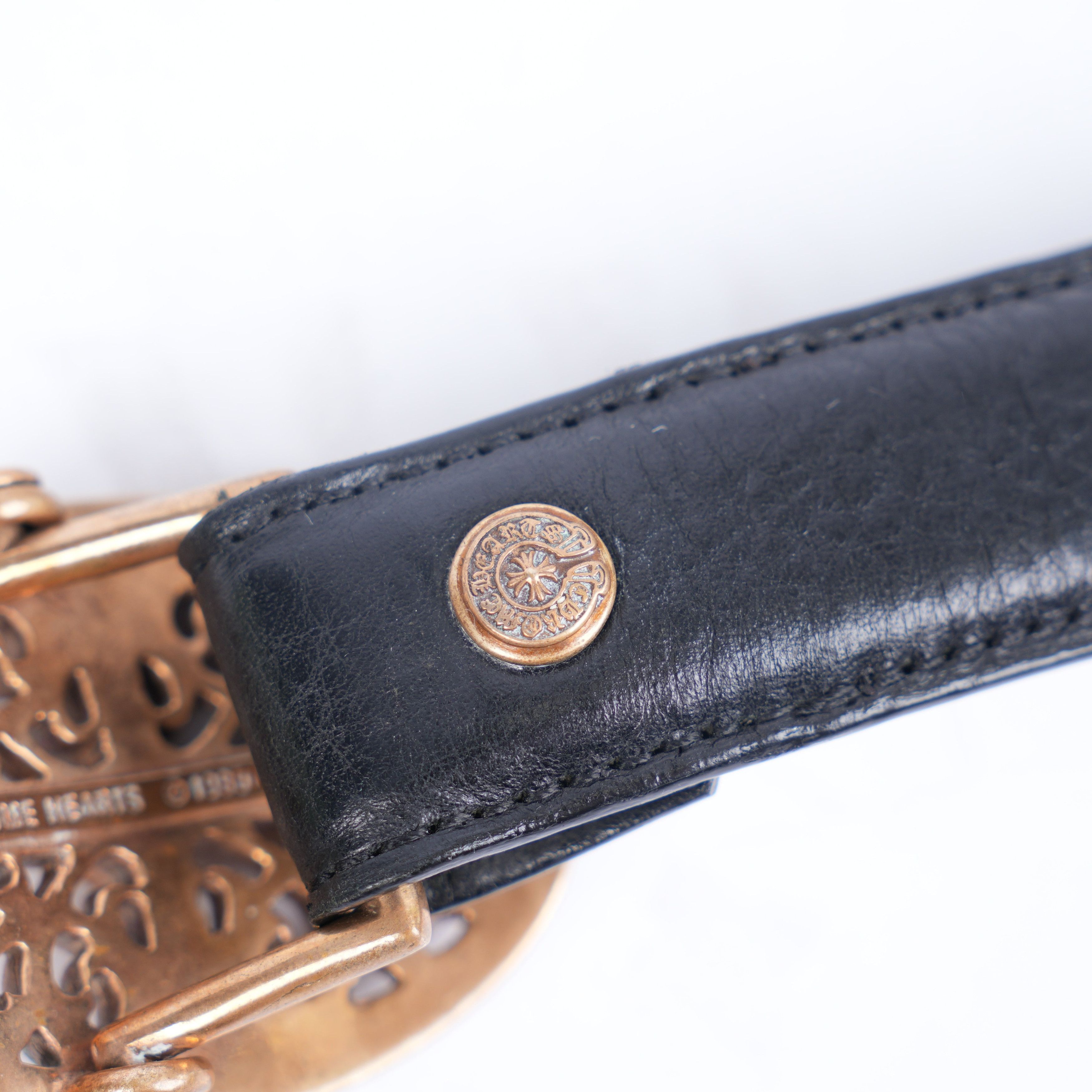 Chrome Hearts CHROME HEARTS BRONZE 1 INCH OVAL WITH 1 INCH BLACK STRAP Size 34 - 3 Thumbnail